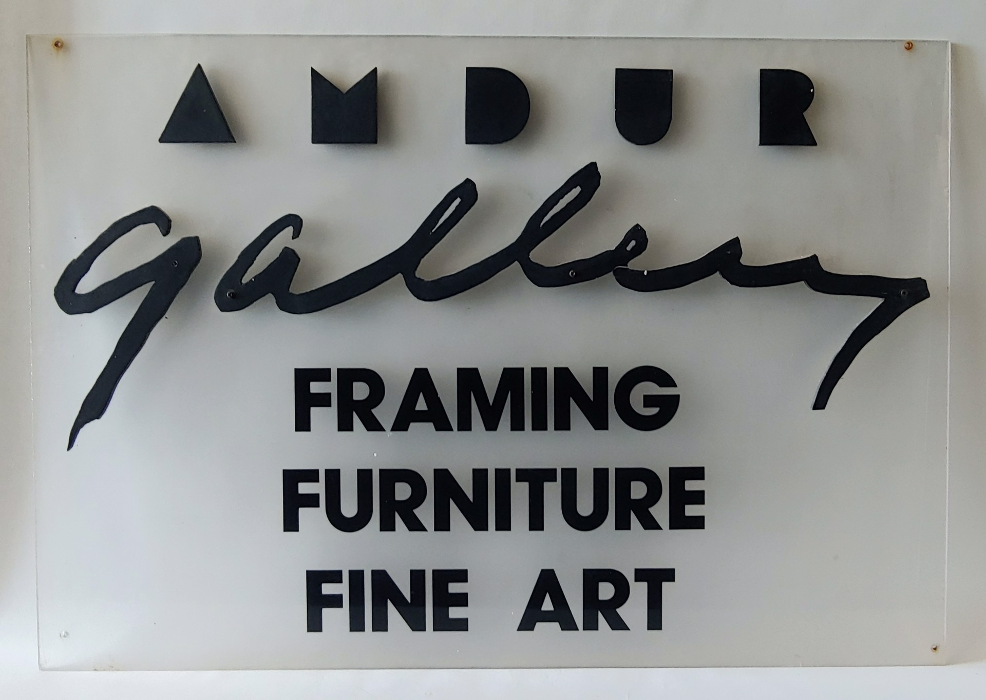 Amdur Gallery Sign by David Amdur
