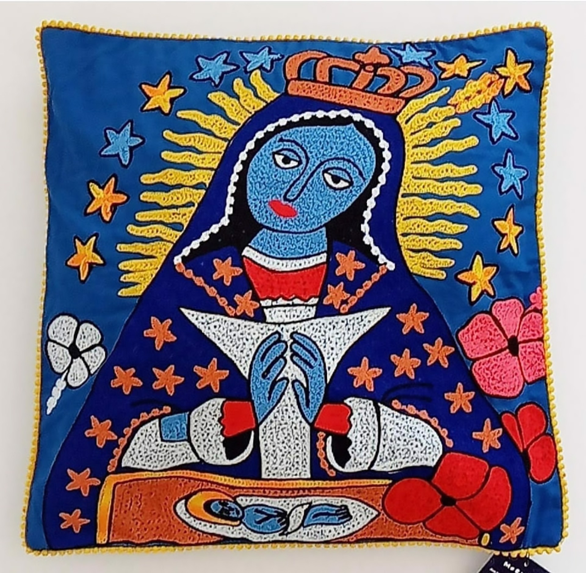 "The Virgen Altagracia" Cotton Cushion #19JM-DR by José Morillo (Dominican, b.1975)