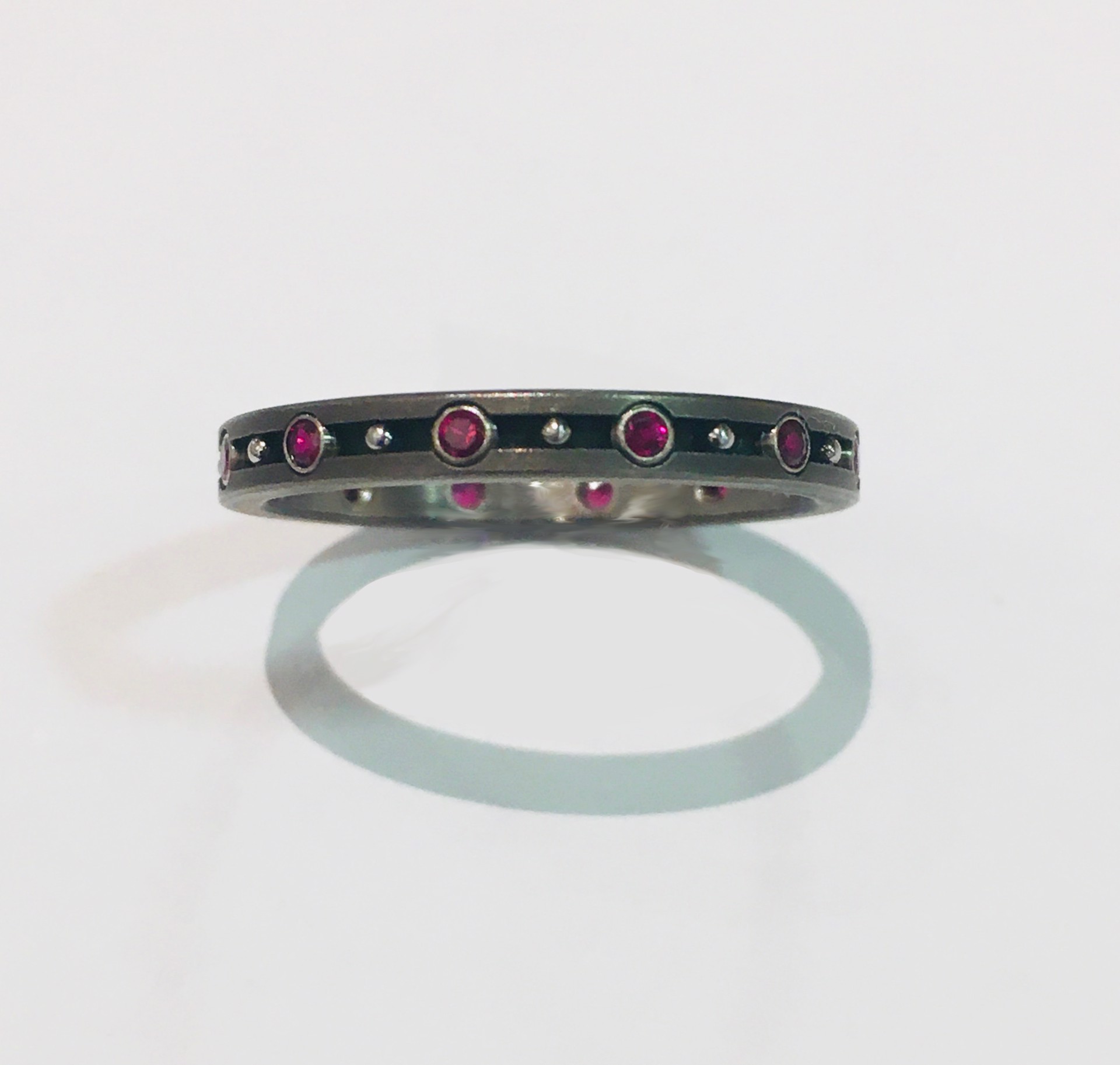 Titanium and Ruby Ring (size 6) by WES & GOLD
