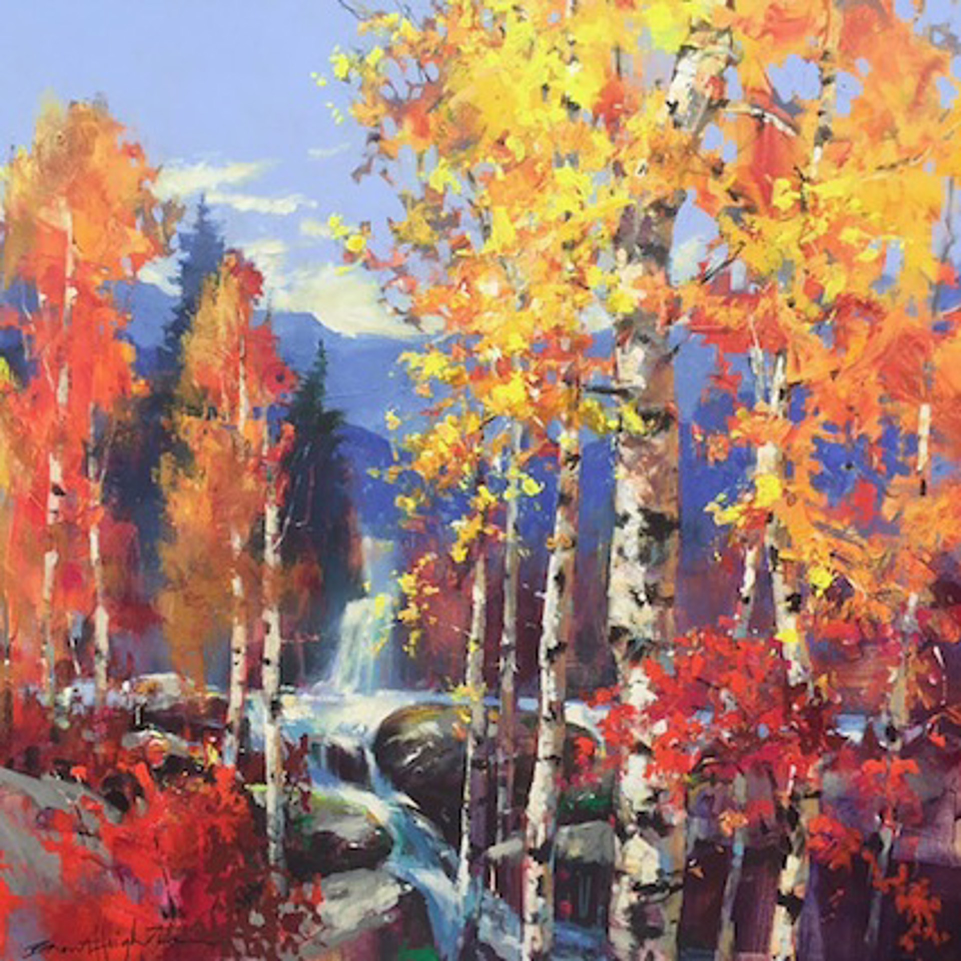 Early Fall - Birch in Full Glory by Brent Heighton