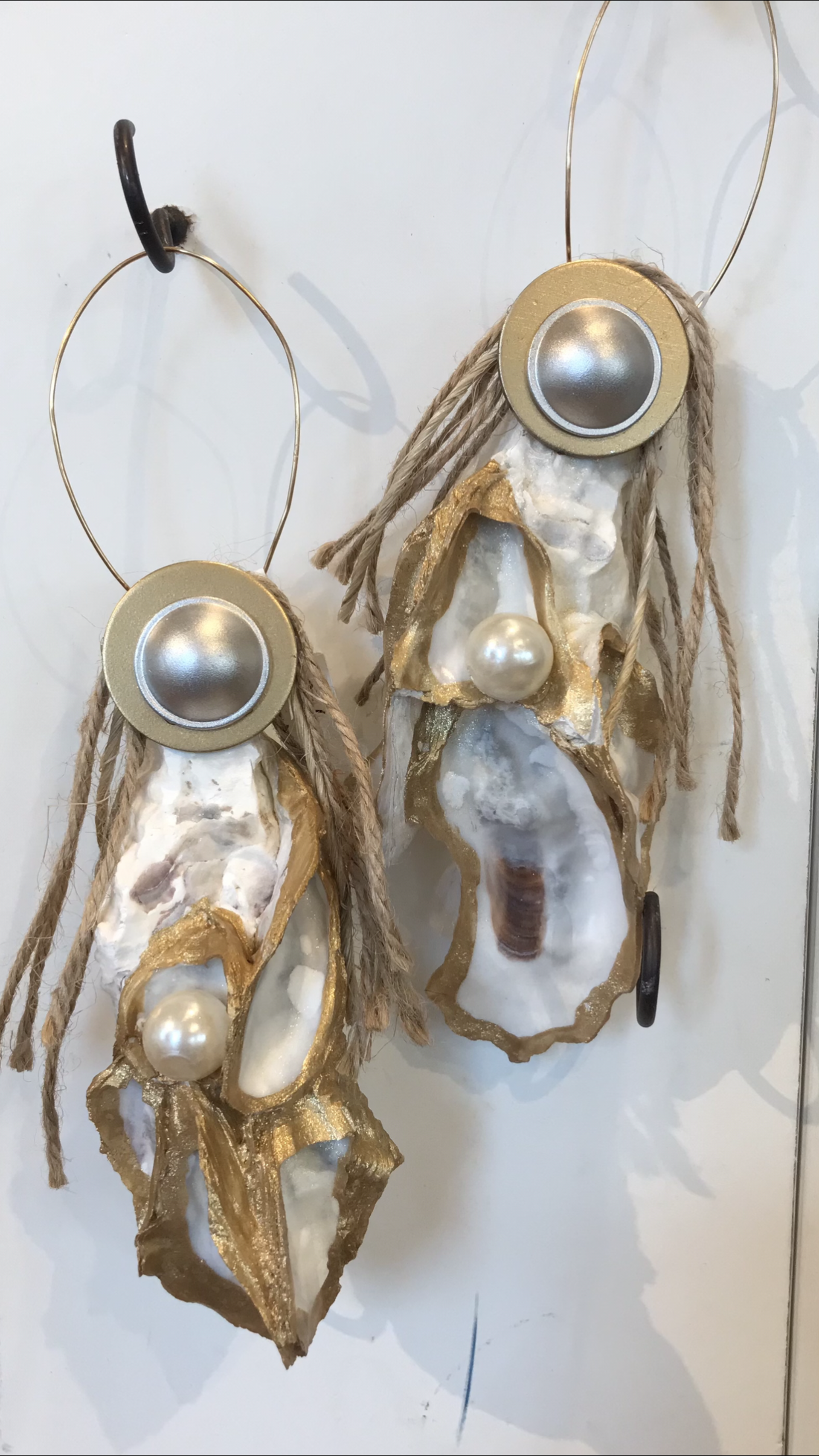 Assorted Oyster Angel Ornaments by Jo Watson