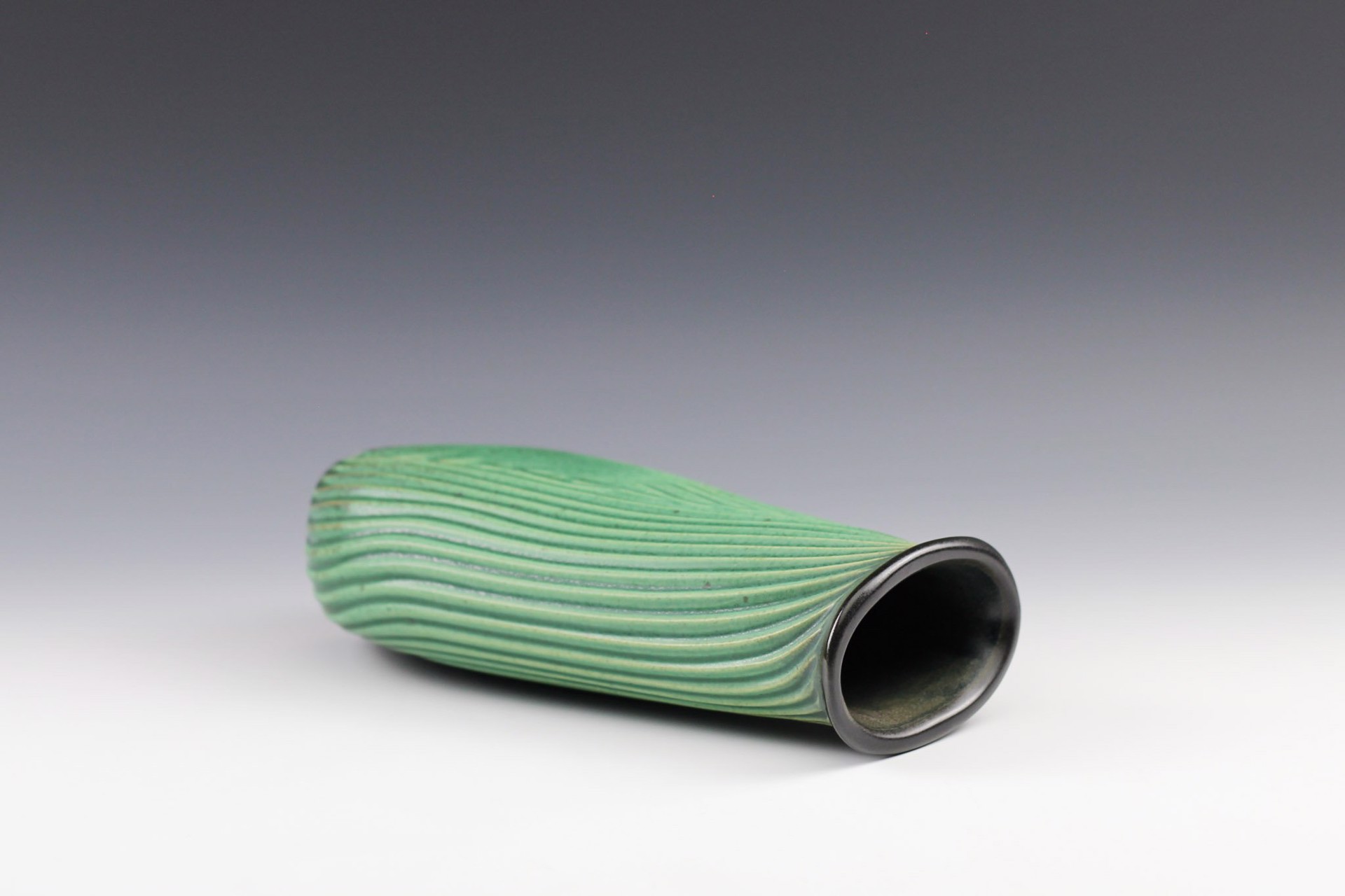 Tall Green Vase by Paul Jeselskis