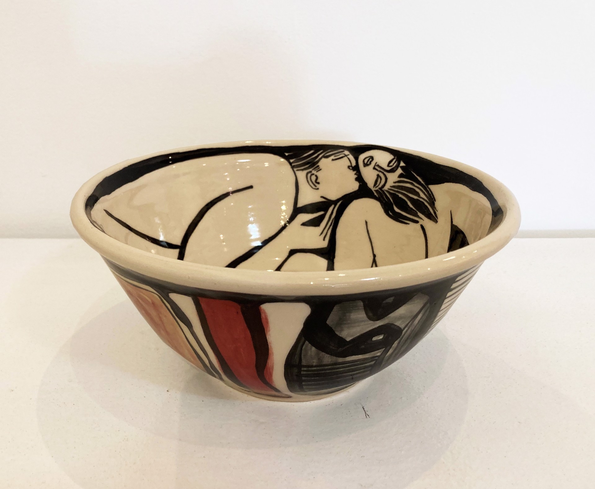 Black & White Lovers with Dove Bowl by Ken and Tina Riesterer