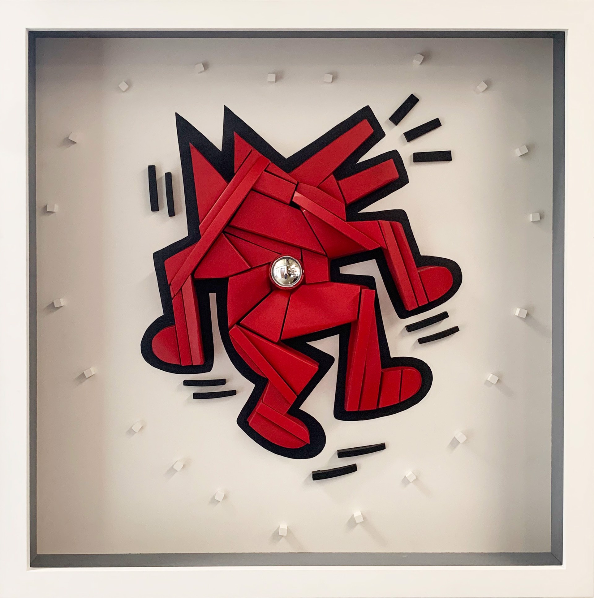 Red Barking Dog (SOLD) by J.P. Goncalves, Silhouette