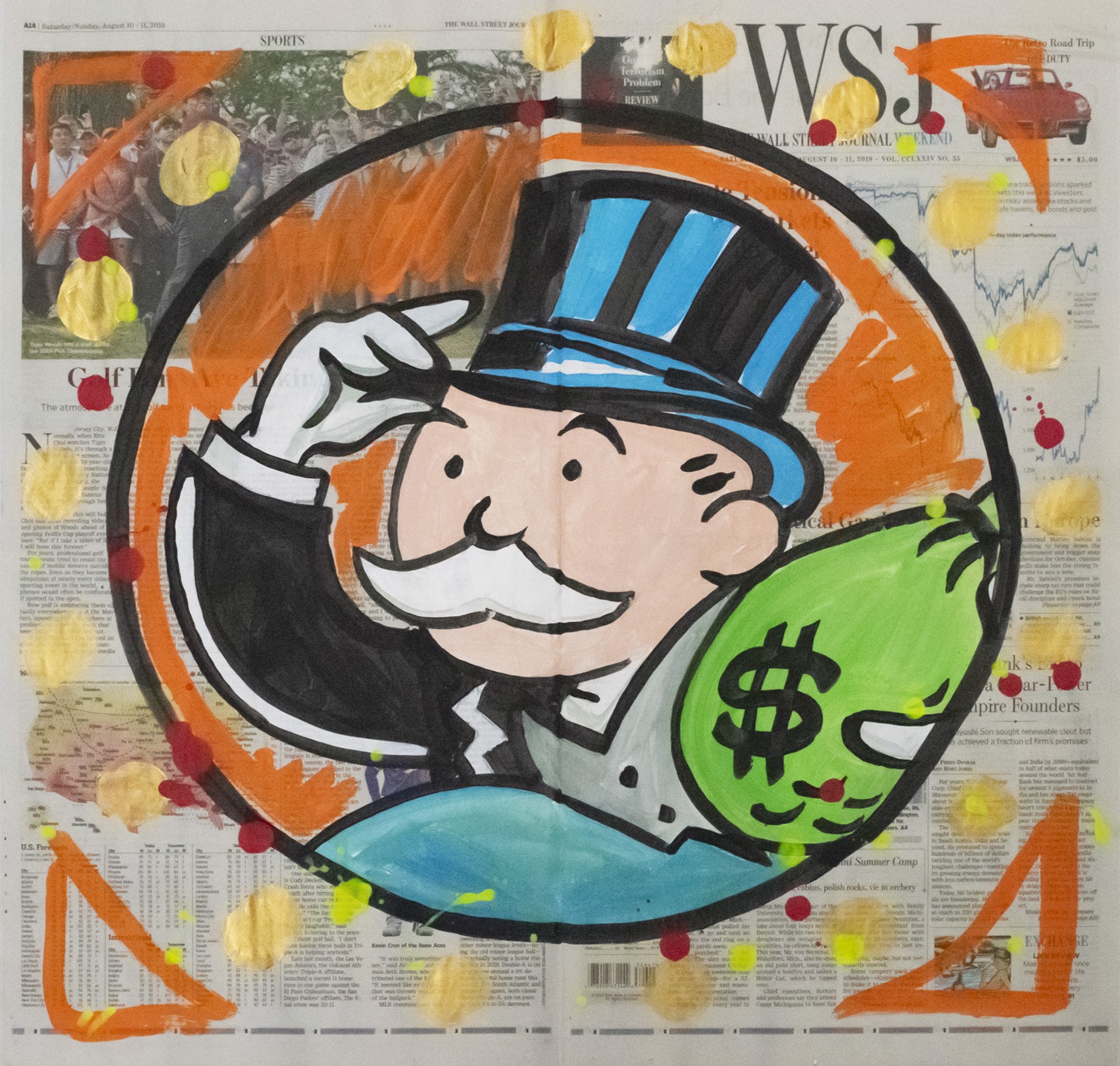 WSJ Series Monopoly Man by WSJ Series on Newspaper by Elena Bulatova