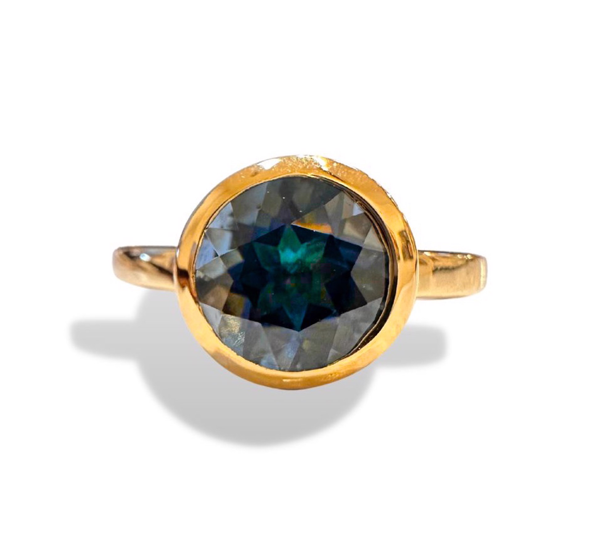 Ring - London Blue Topaz with 14kt Gold Surround Size 7.5 by Joryel Vera