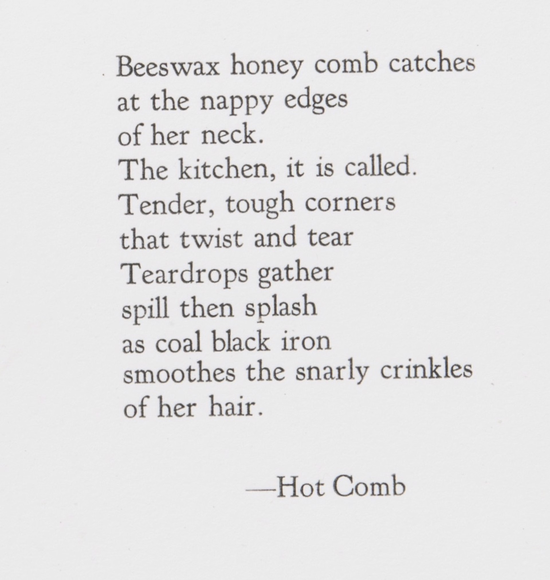 Hot Comb by Marianetta Porter