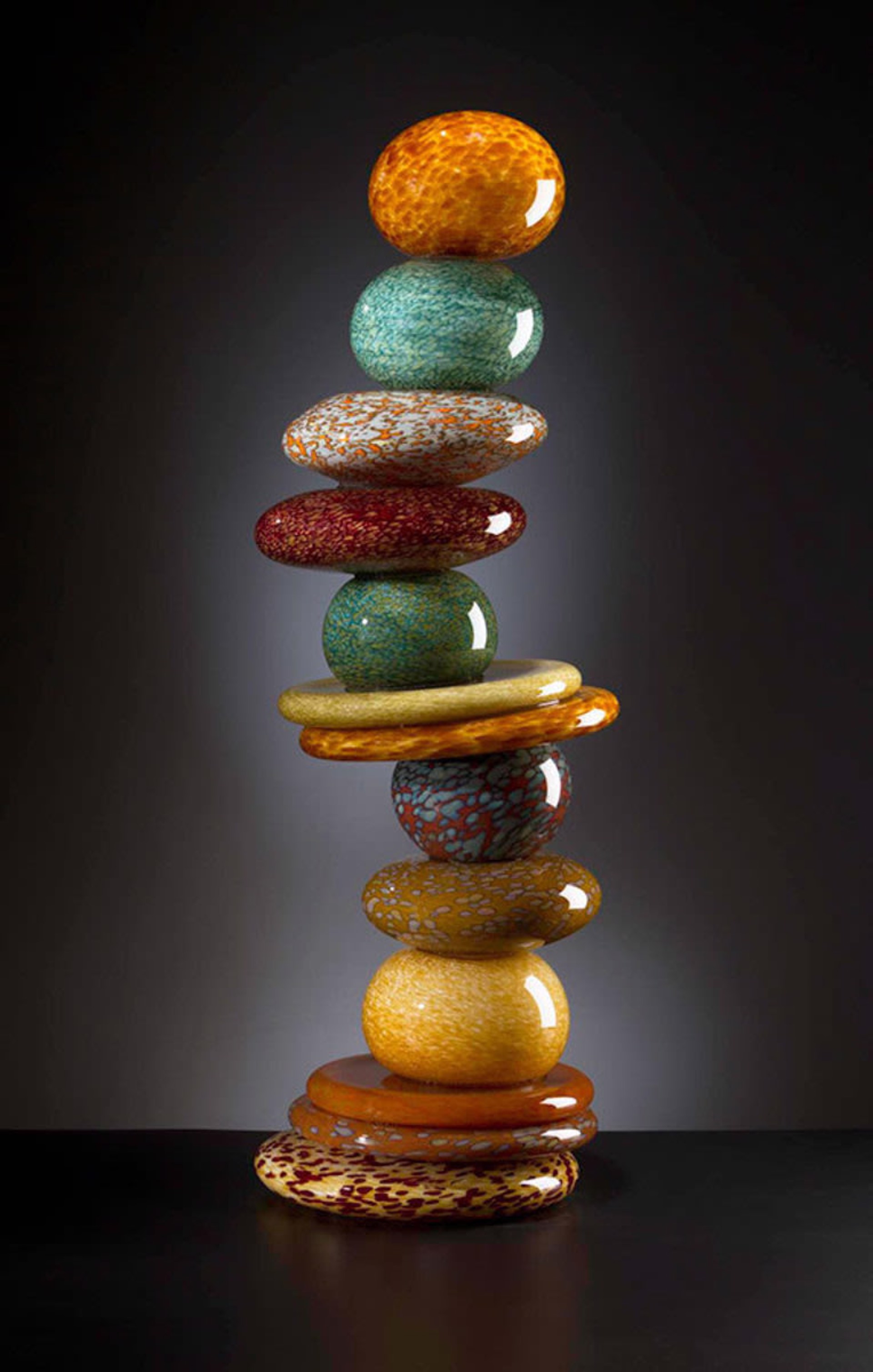 Pohacu Stacked Stones Earth Amber by Robert Madvin