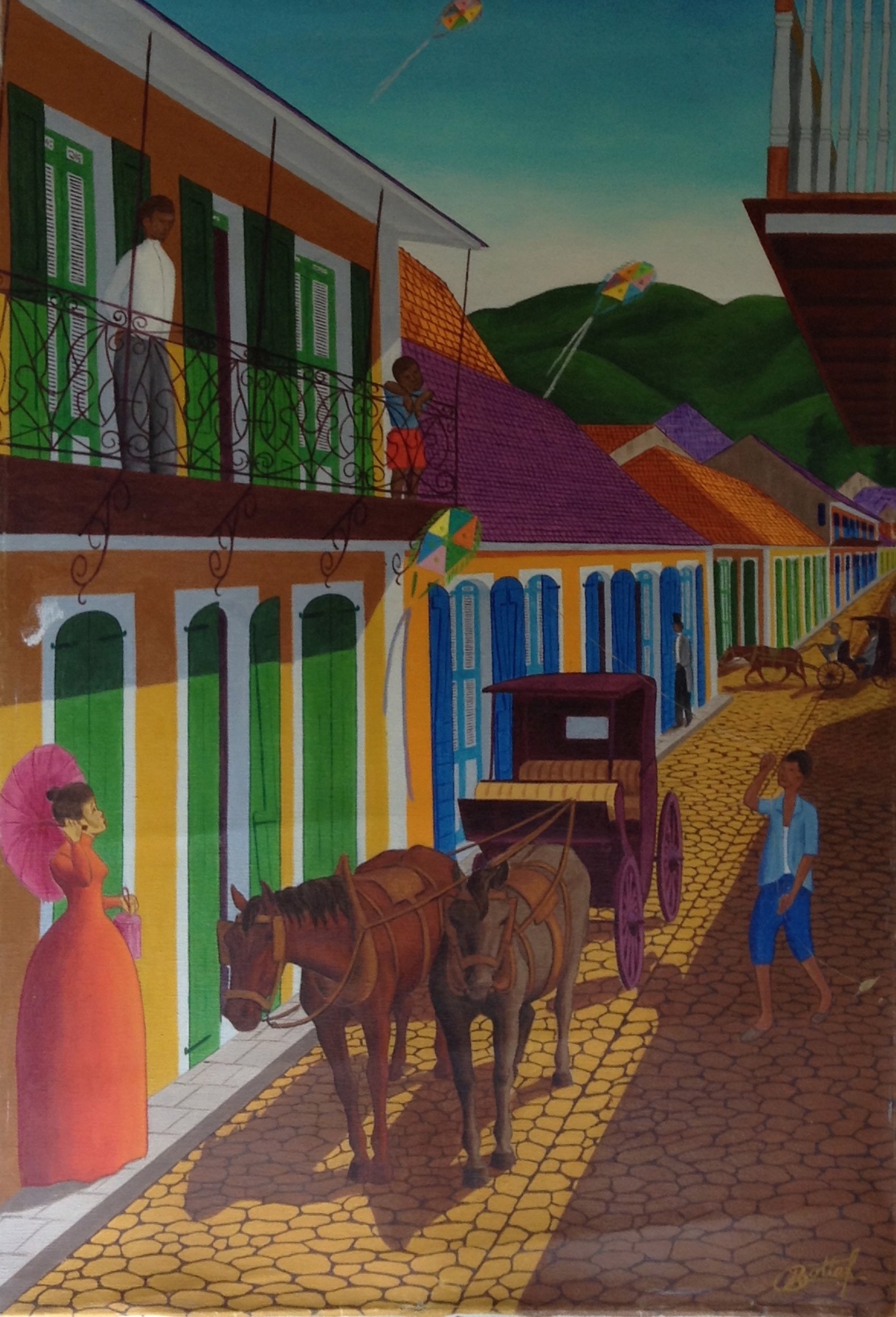 Carriage in Cap-Haitian #1-2-95MFN by Jean-Baptiste Bottex (Haitian, 1918-1979)