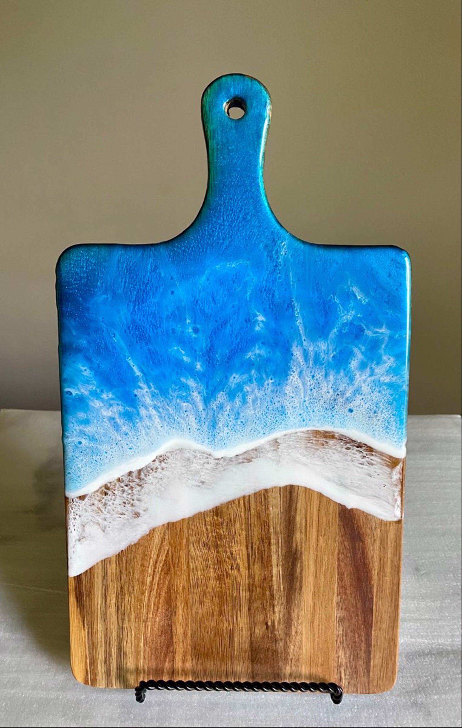 MDM22-1 Rectangle Resin and Wood Charcuterie Board by Mary Duke McCartt