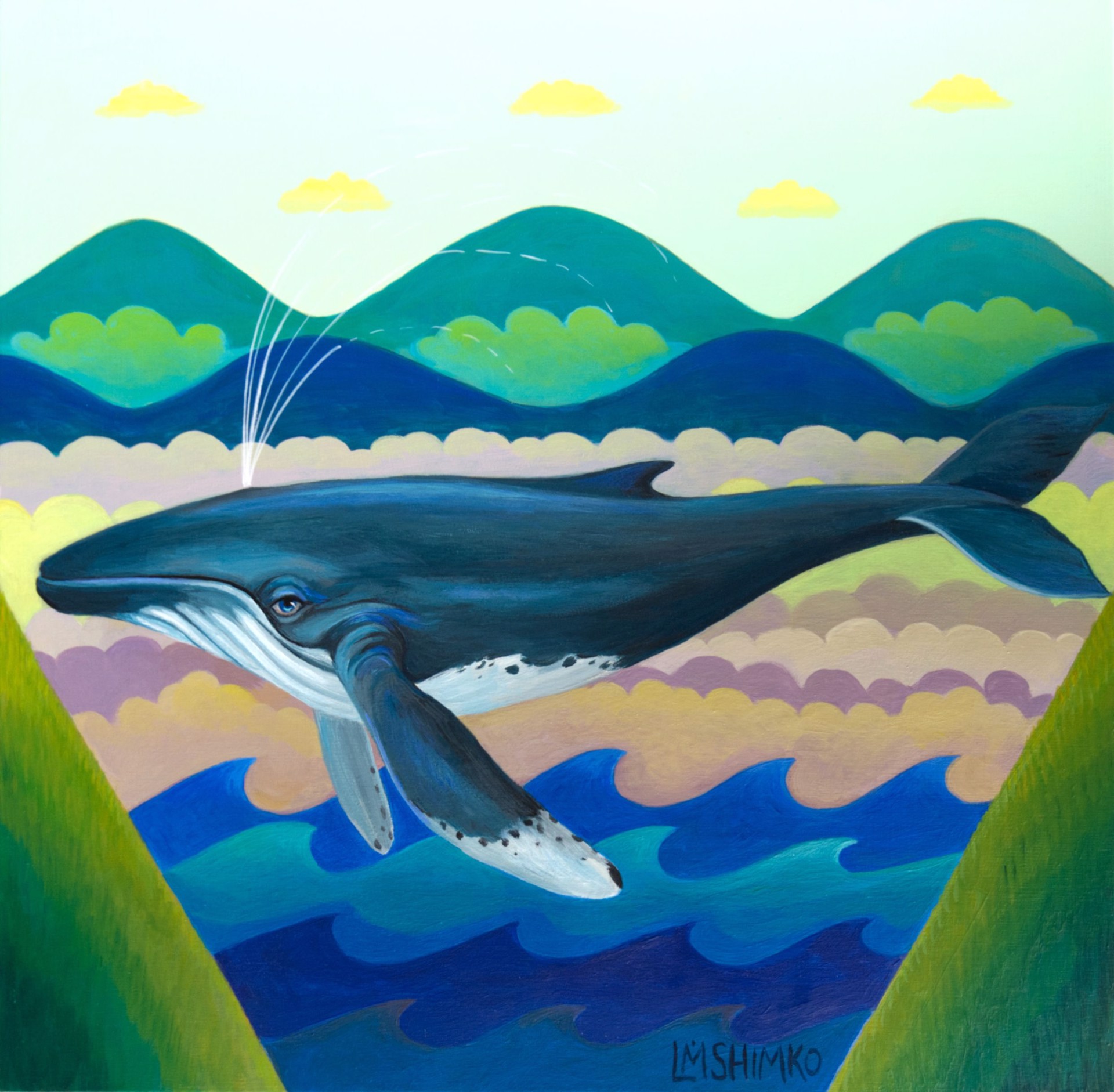 Humpback Whale Mountains by Lisa Shimko