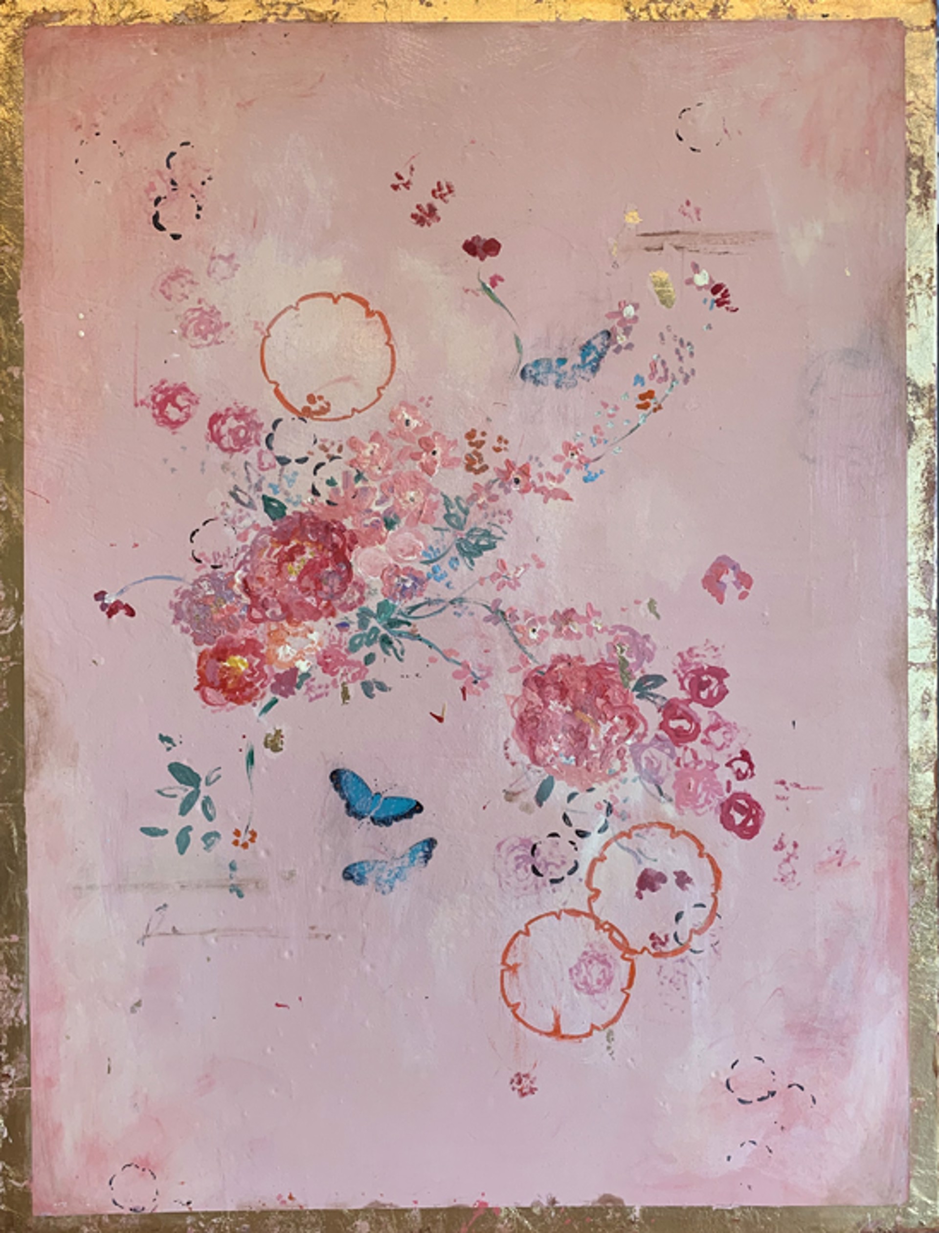 Pink Perfume and Blue Butterflies by Kathe Fraga