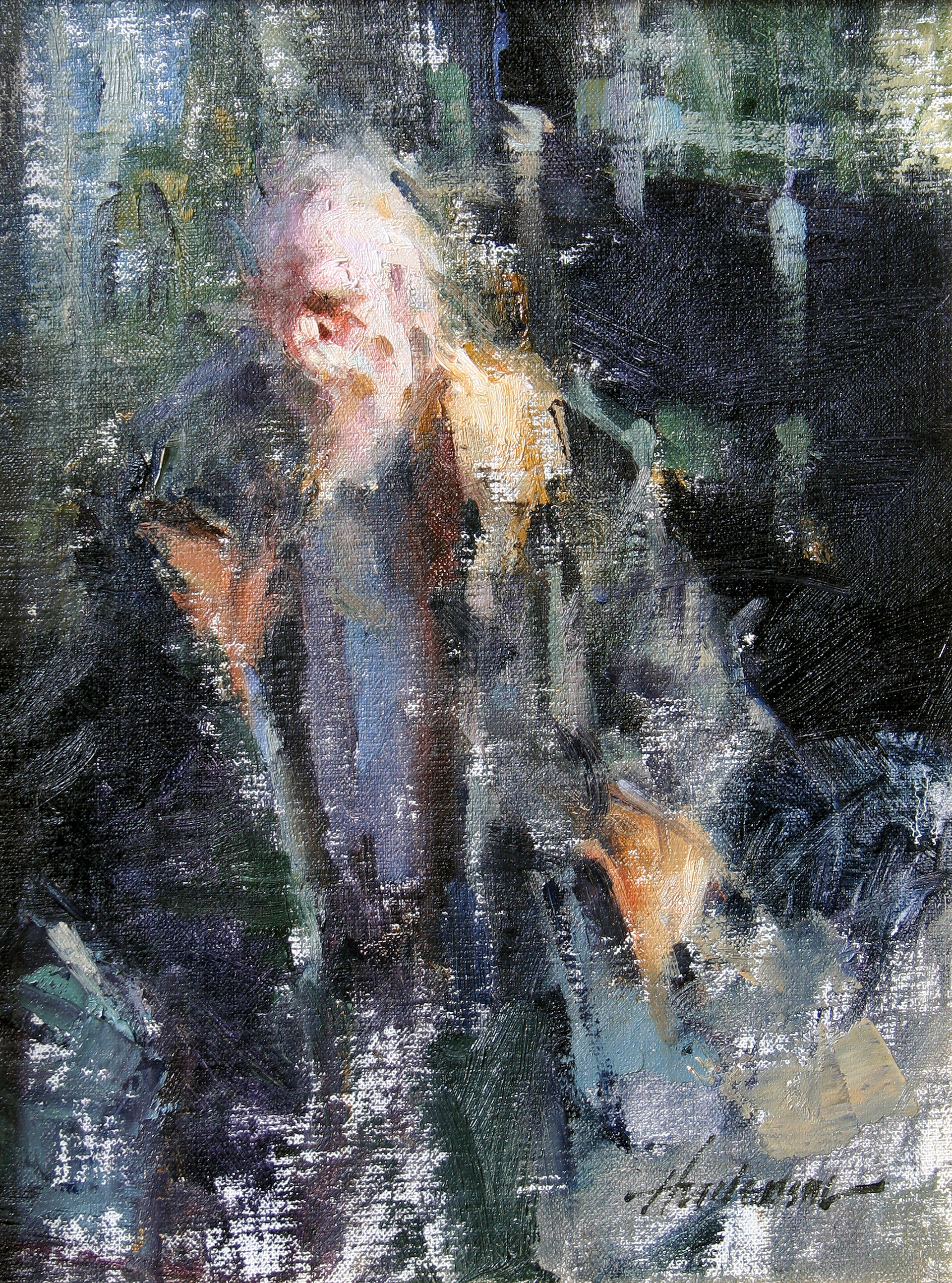 Man in Fur Coat by Carolyn Anderson