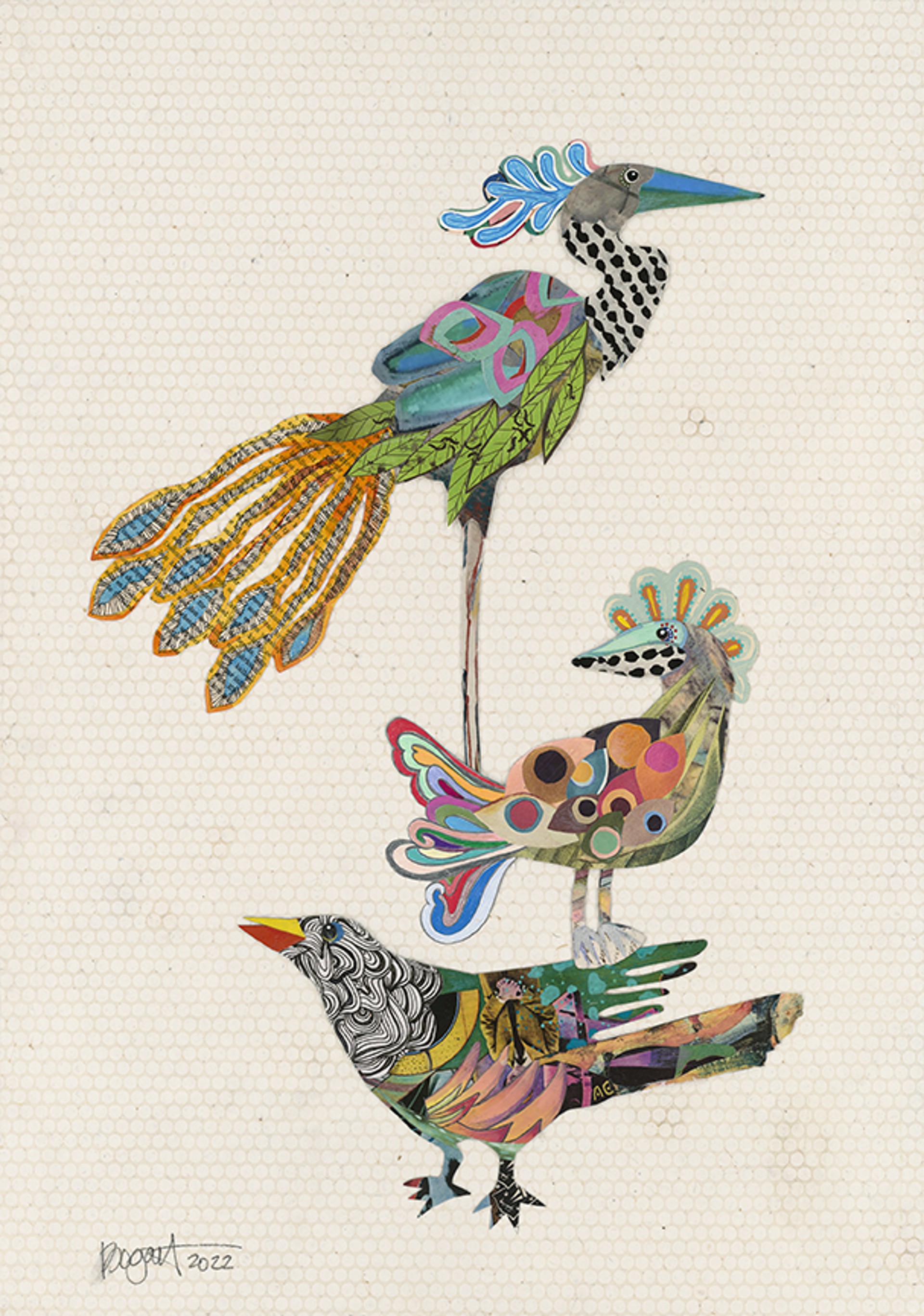 Bird Totem 6 by Brenda Bogart - Prints