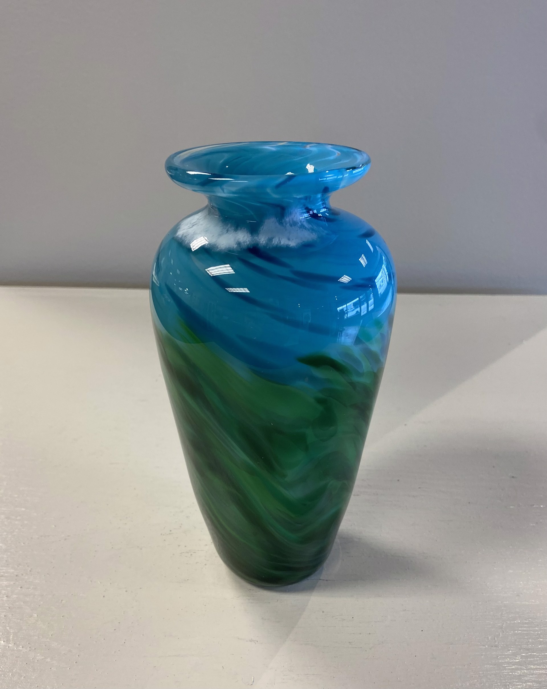Amphora Vase Summer Prairie by AlBo Glass