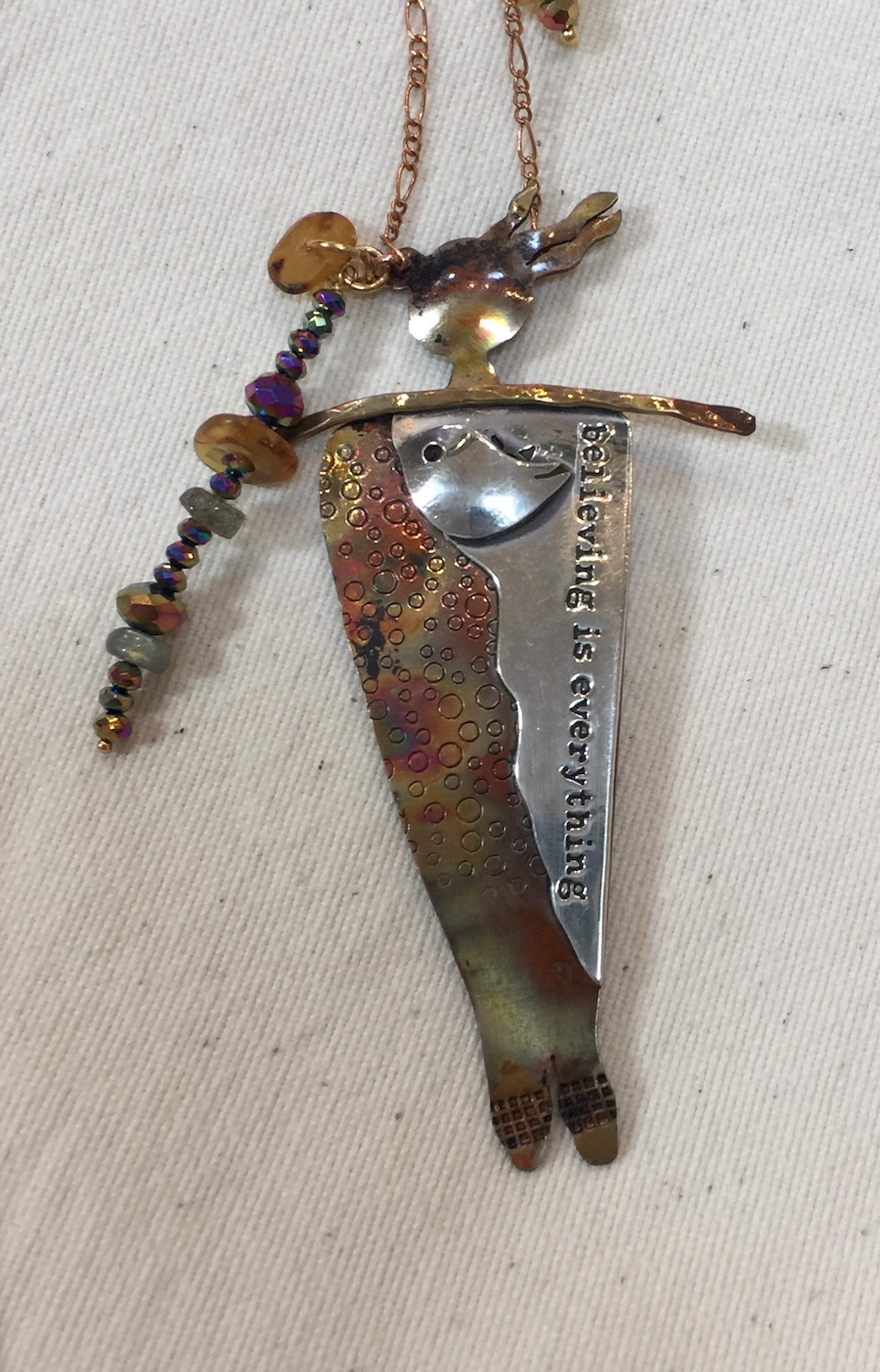 Necklace - Goddess Series - Assorted Designs Sterling Silver & Copper  #2008 by Vesta Abel