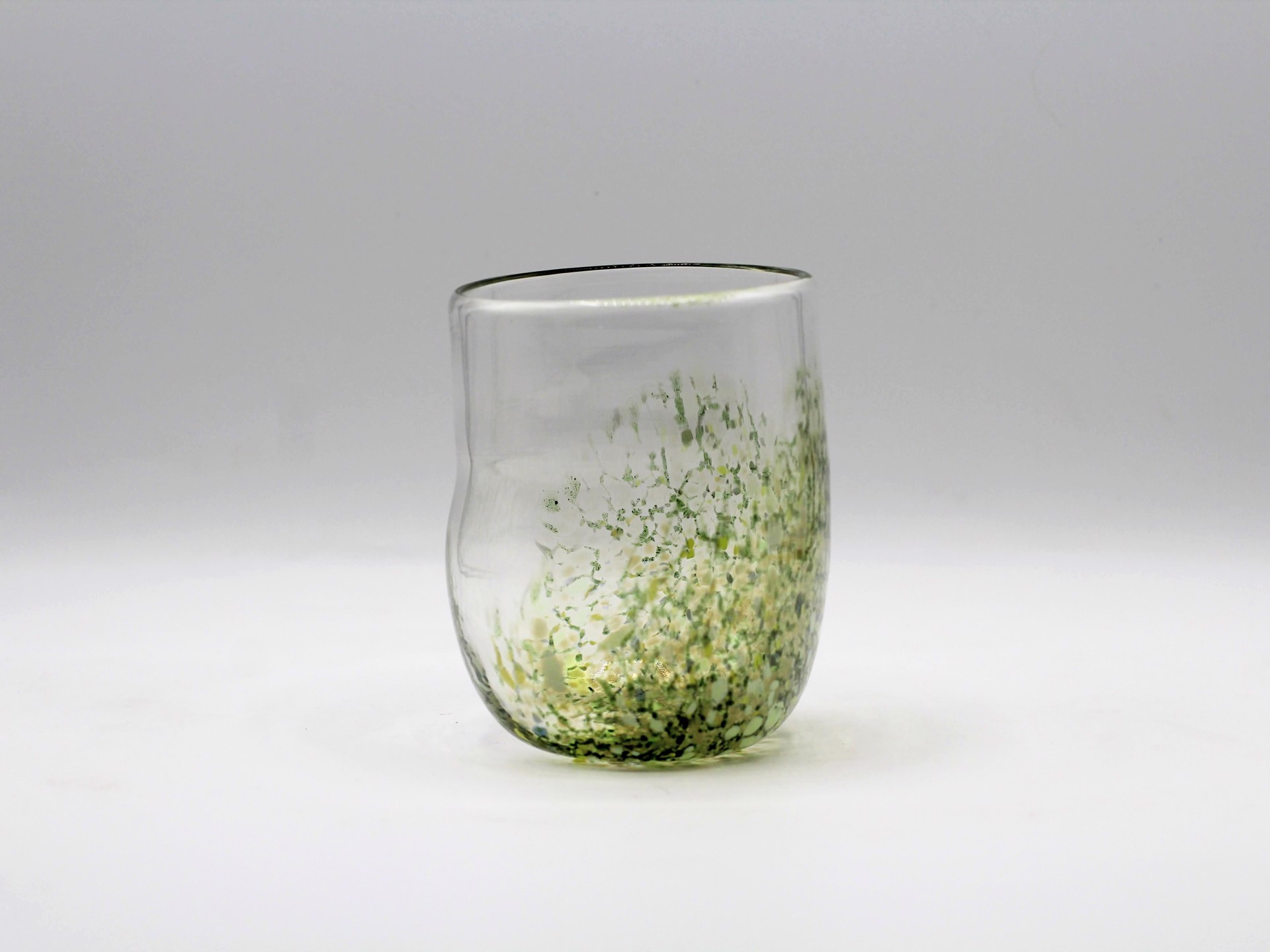 Hand Blown Glass Cup - Green by Katie Sisum