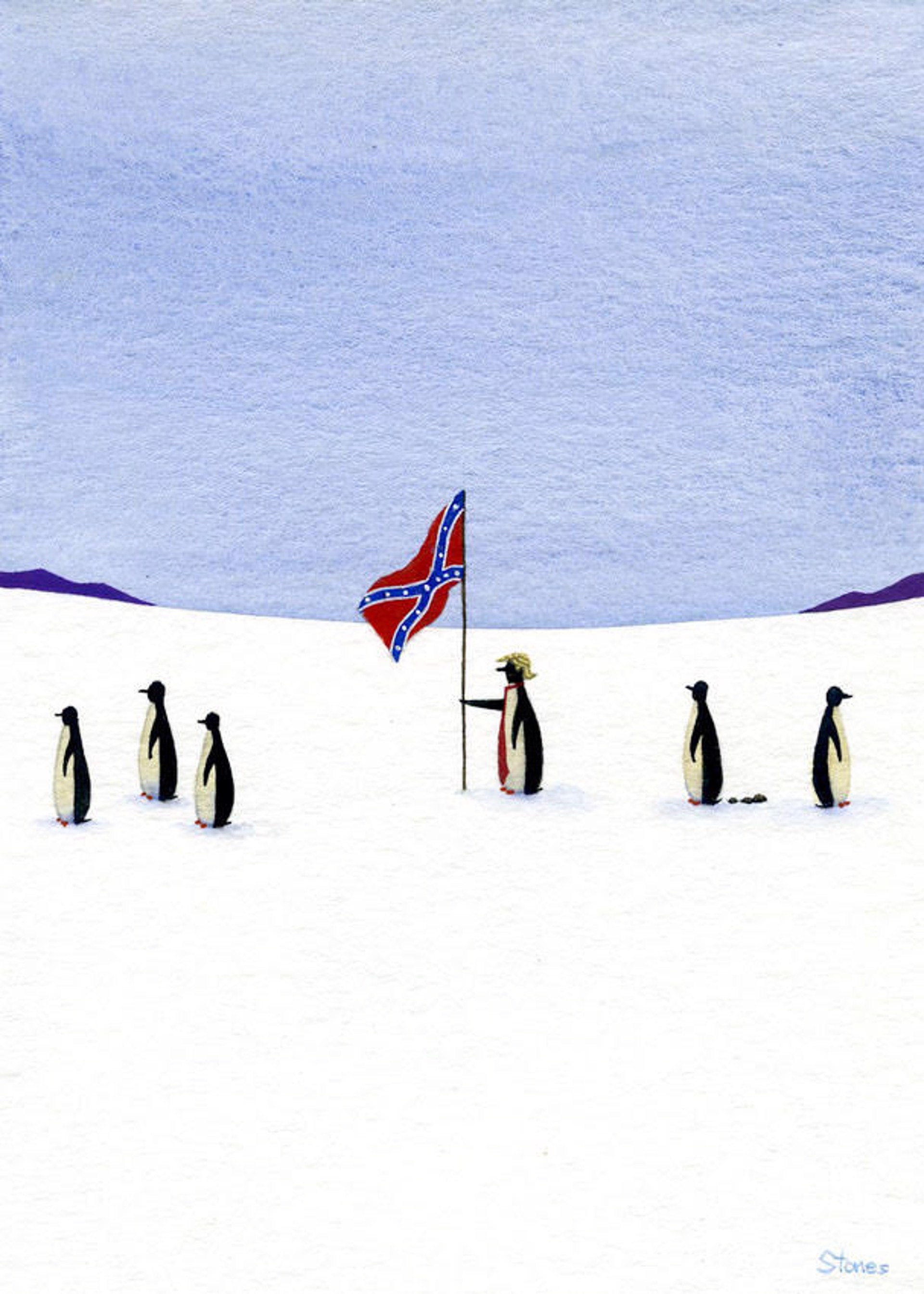 Six Penguins, One Douche Nozzle by Greg Stones