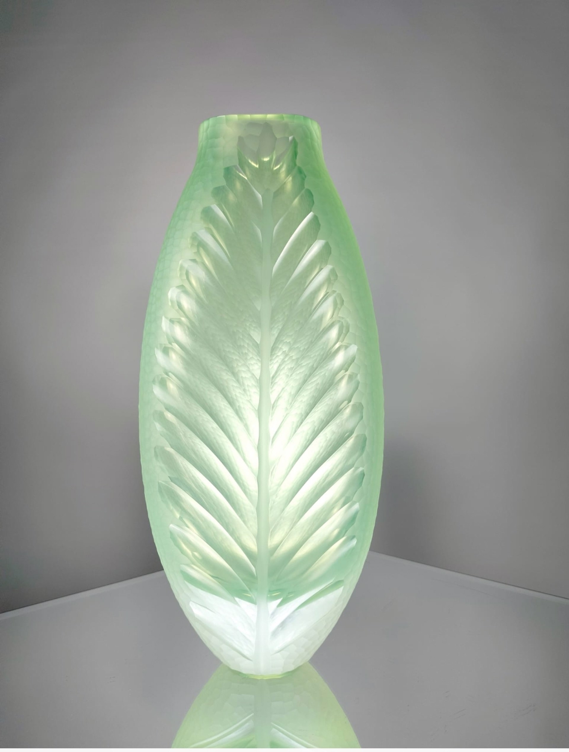 Tall Green Vase by Pietro & Riccardo Ferro