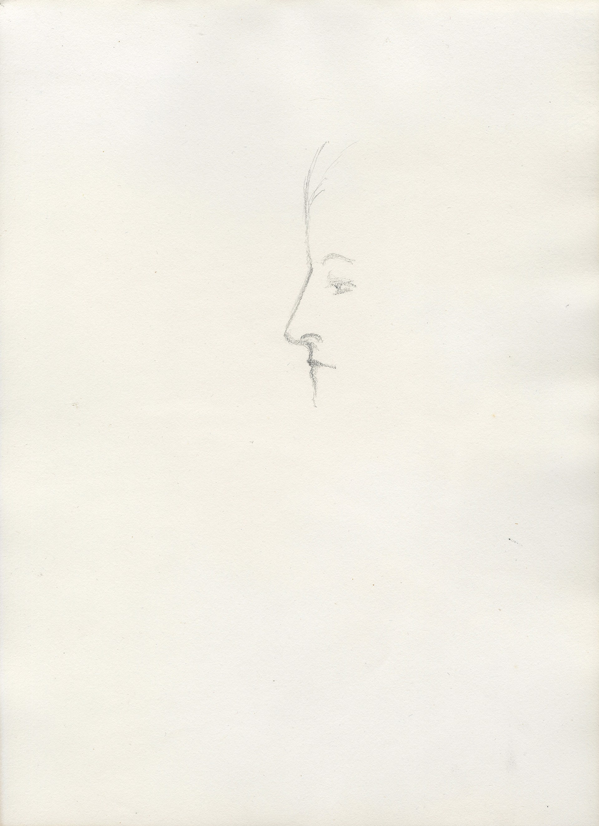 Study of a Woman's Face in Profile by Hannah de Rothschild