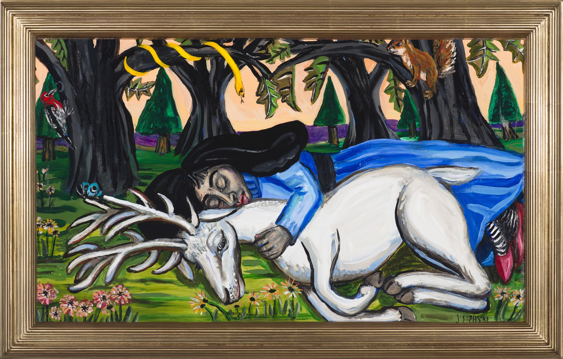 Blue Fairy, White Stag by Mary Josephson