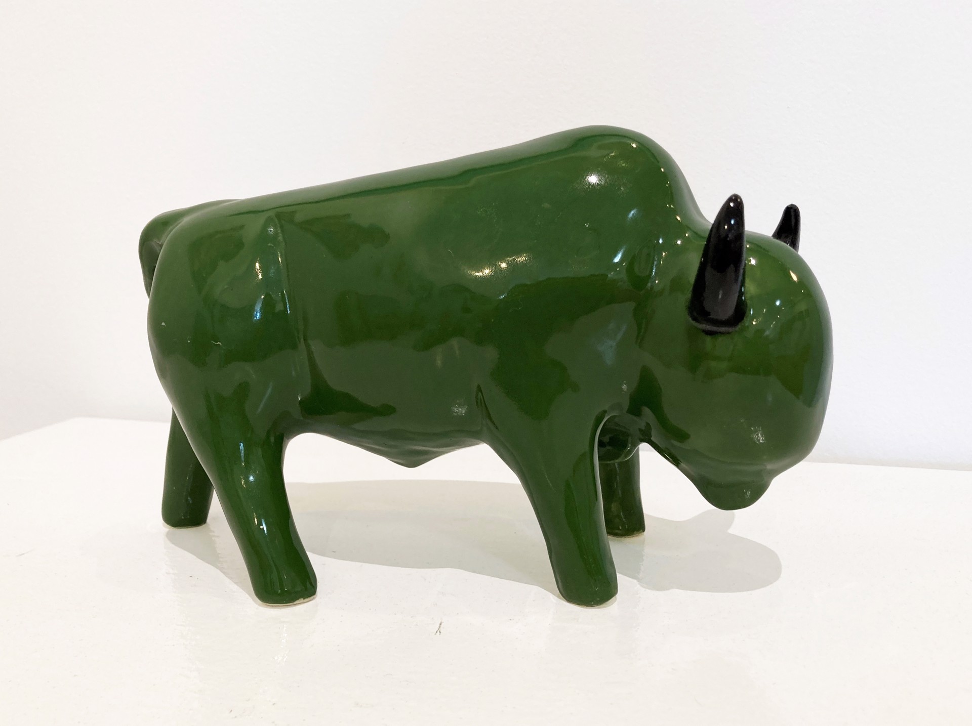 Smooth Bison Green Facing Right by Brian Horsch