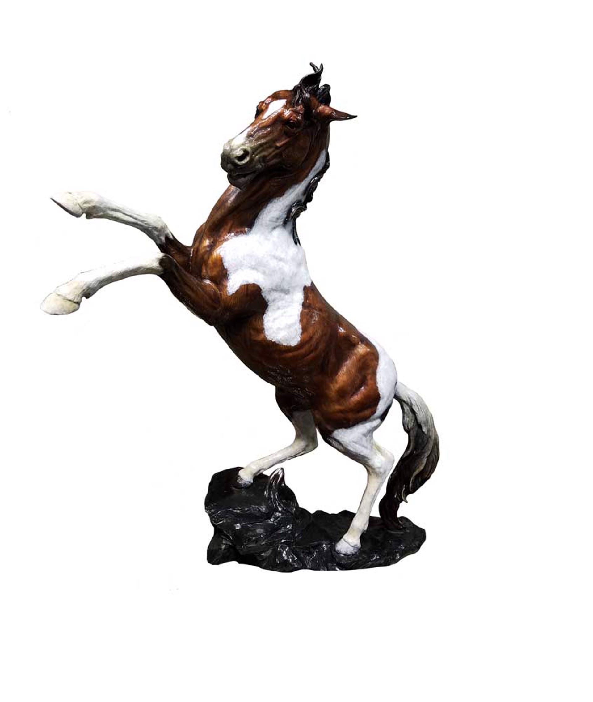 A Bronze Sculpture Of A Rearing Mustang Paint Horse By Rip And Alison Caswell Available At Gallery Wild