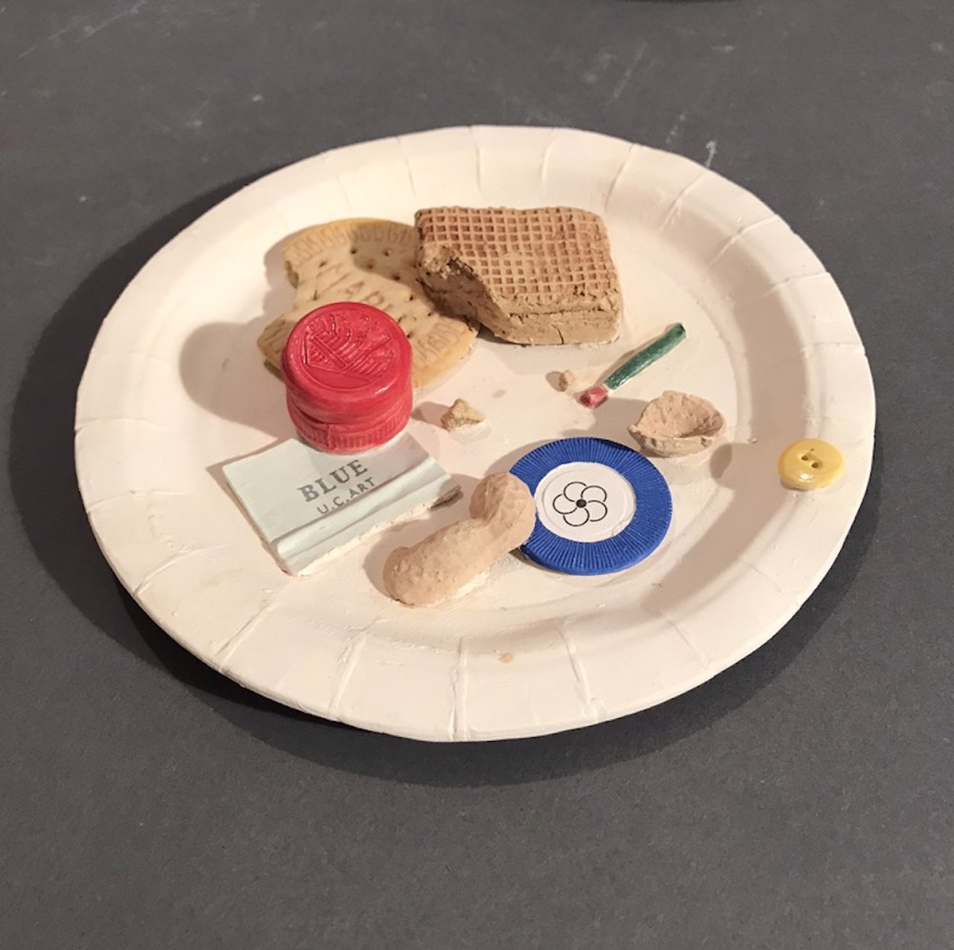 Paper Plate with Cookies, Nut and Chip by Richard Shaw