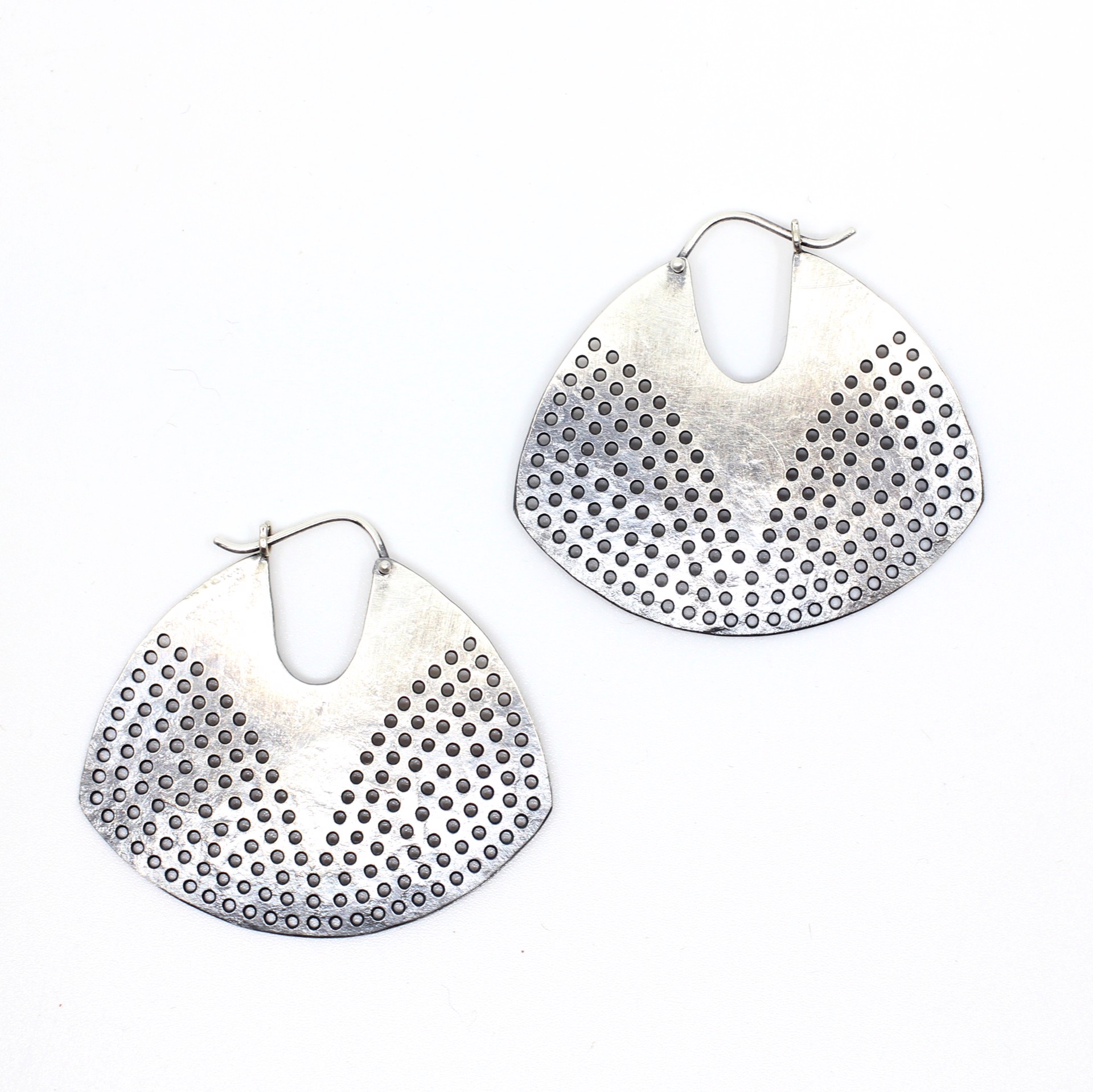 Medium Gibbous Hoops (Oxidized) by Leia Zumbro