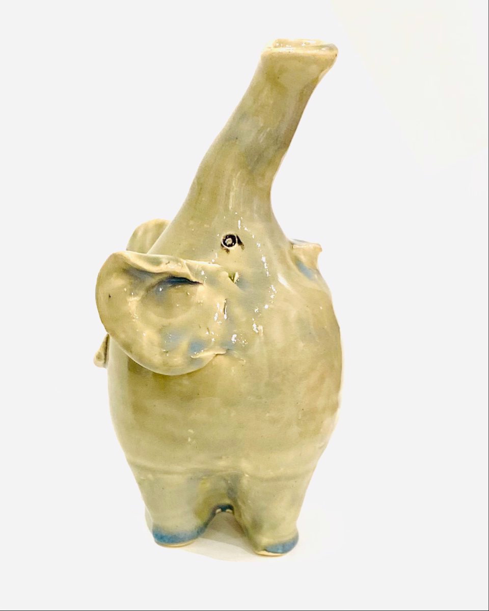 KK22-102  "Horton"' Elephant Vase by Kate Krause