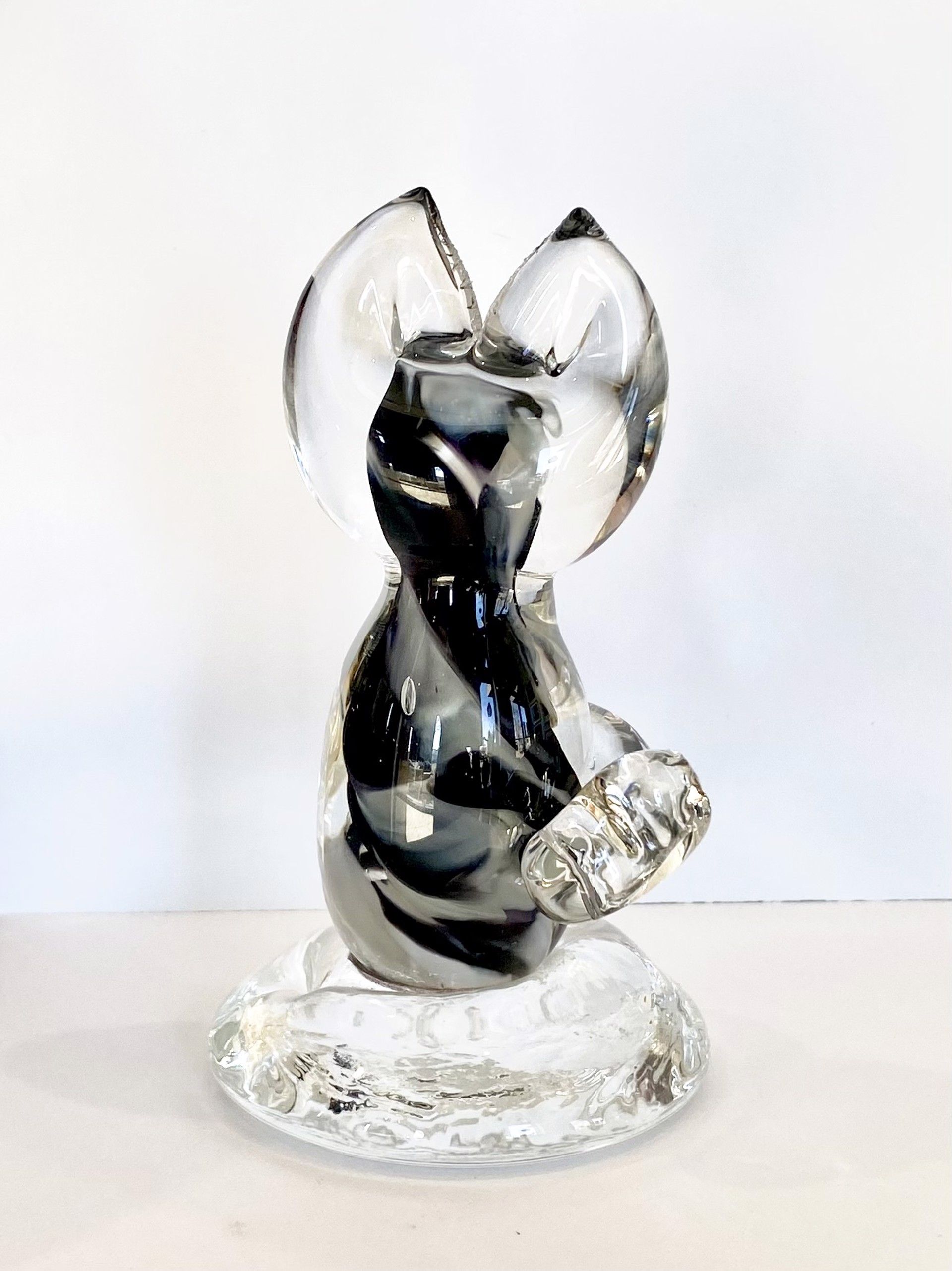 Black and White Glass Cat II by Lisa Manuel