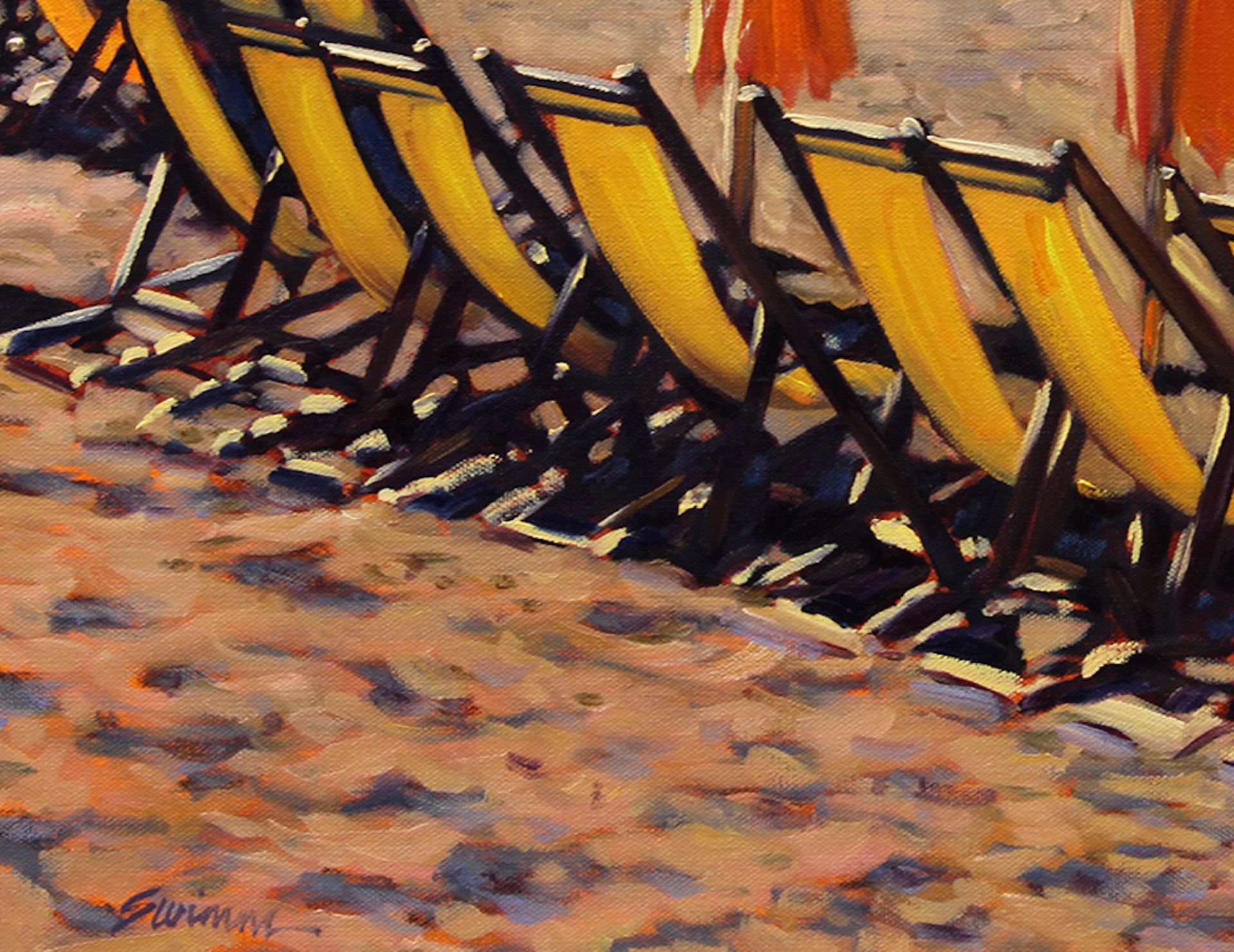 Yellow Chairs of Positano by Tom Swimm