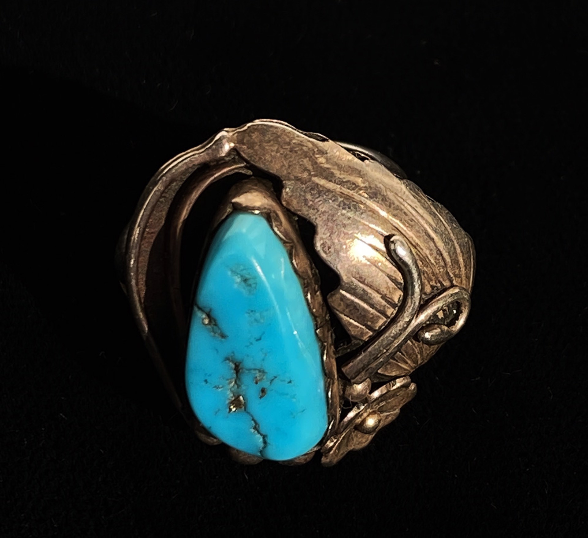 Floral Turquoise Ring by Artist Unknown