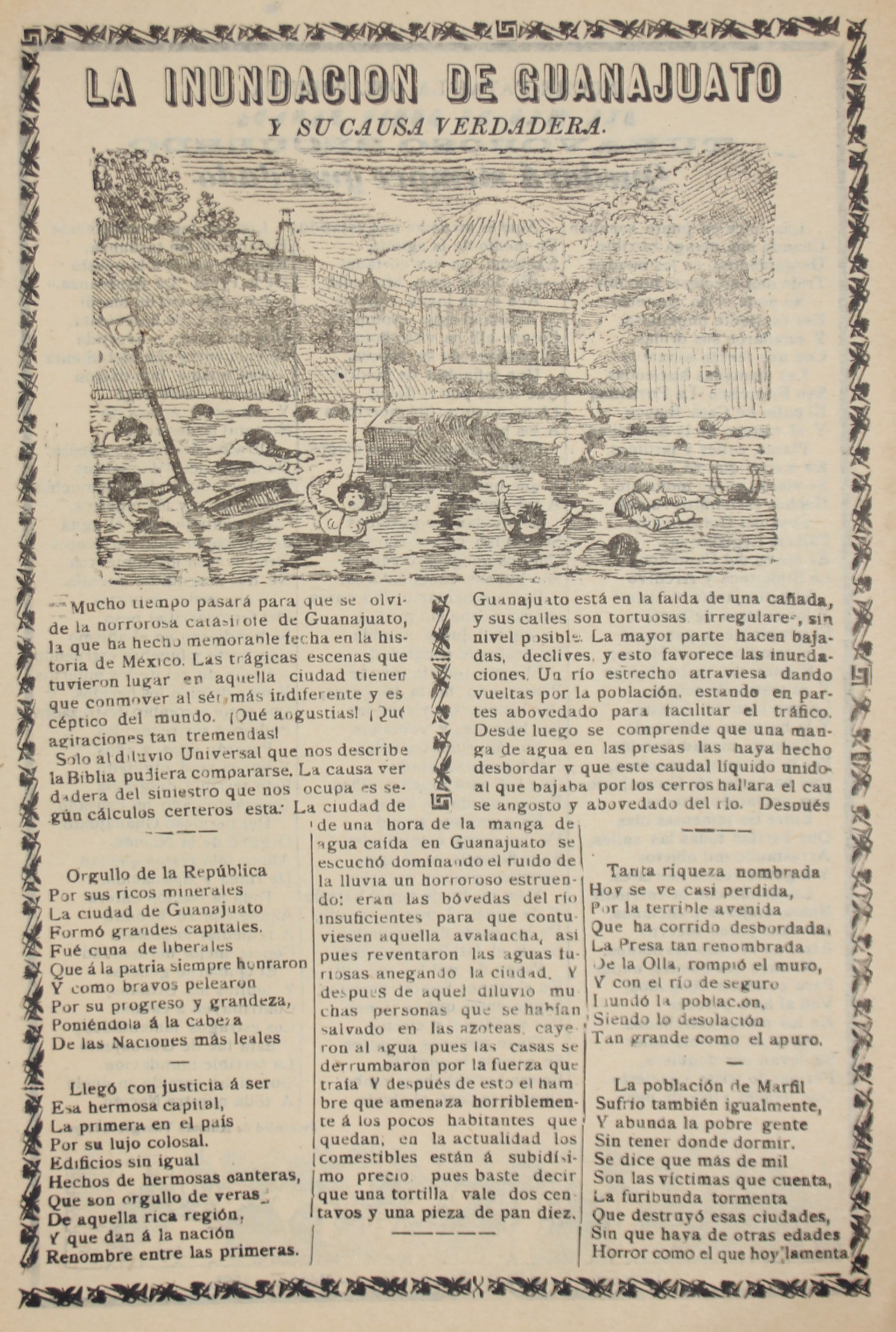 La Inundacion de Guanajuato by José Guadalupe Posada (1852 - 1913)