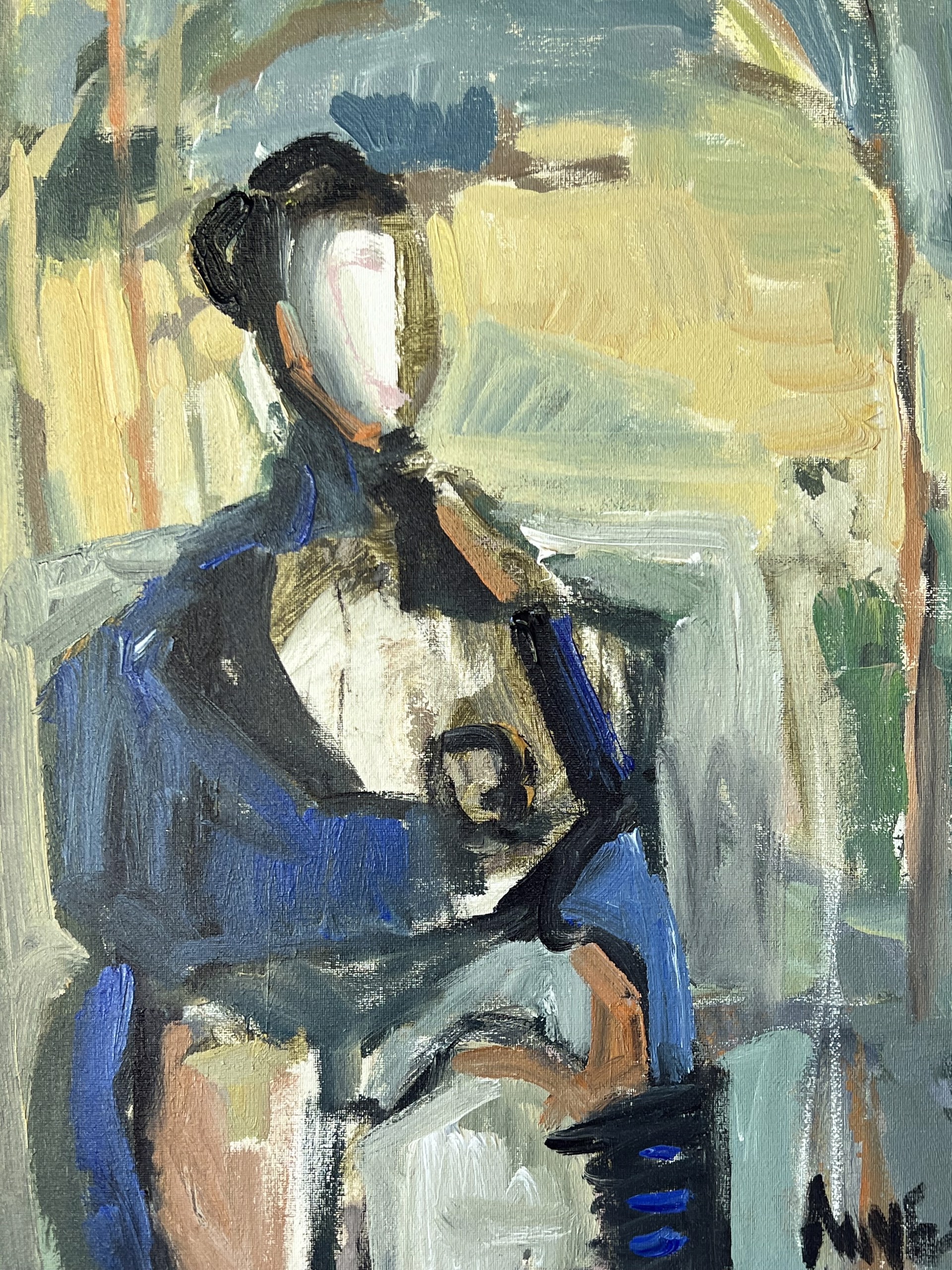 Figure with Blue Scarf by Anne Darby Parker