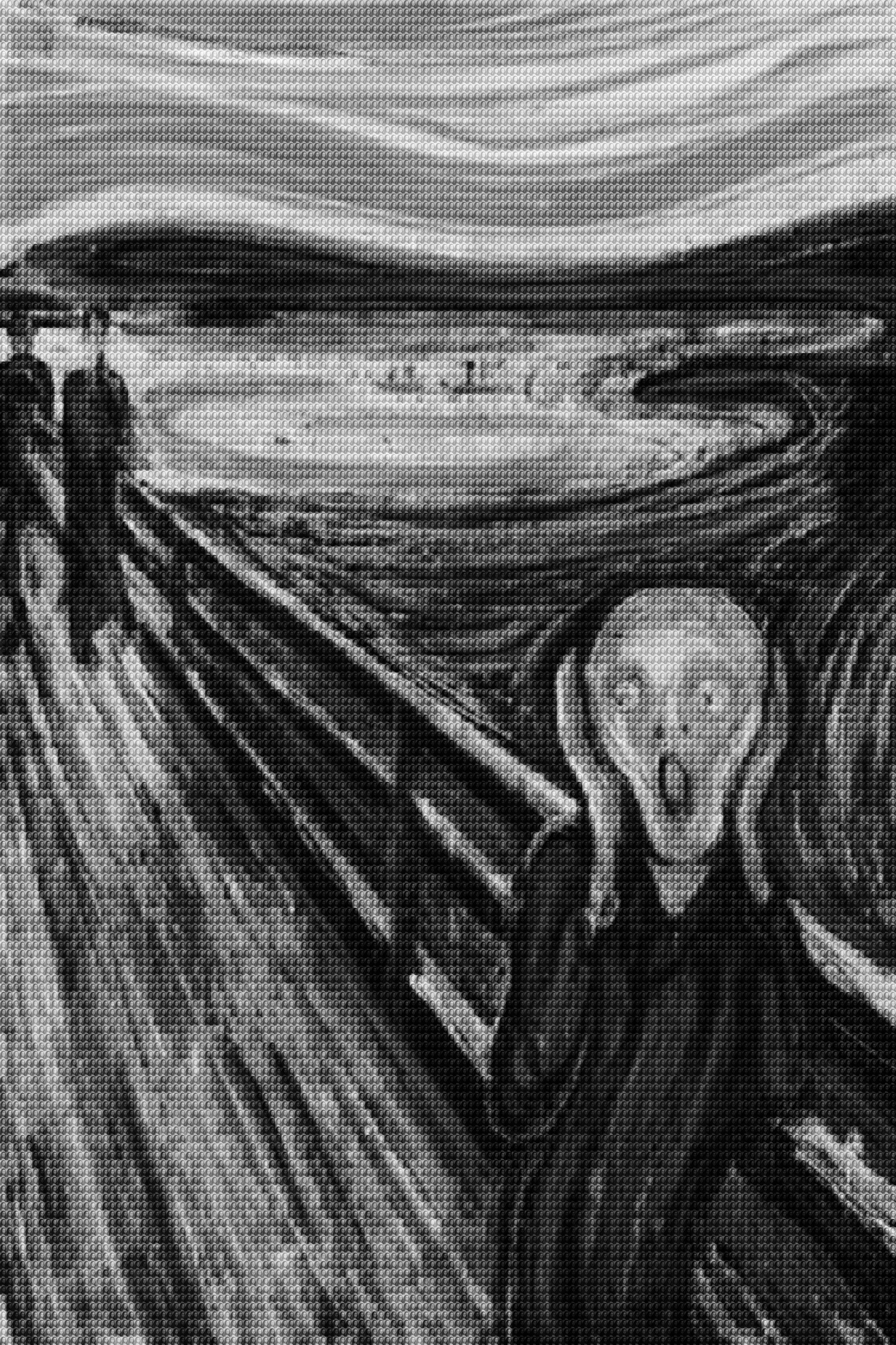 Munch Scream vs Monalisa Smile by Alex Guofeng Cao