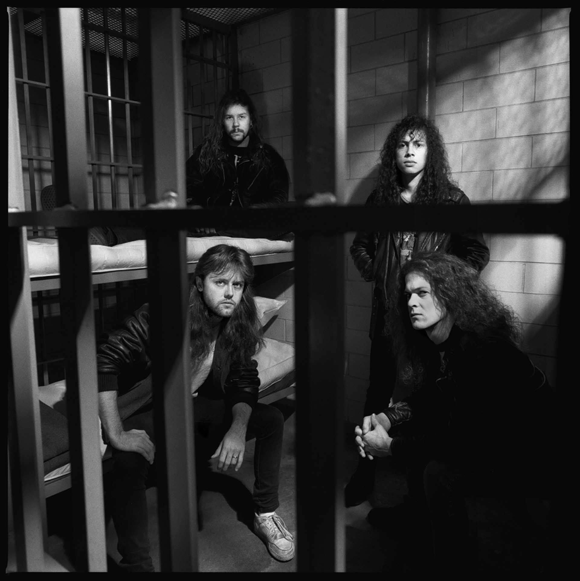 88205 Metallica In Jail Cell BW by Timothy White