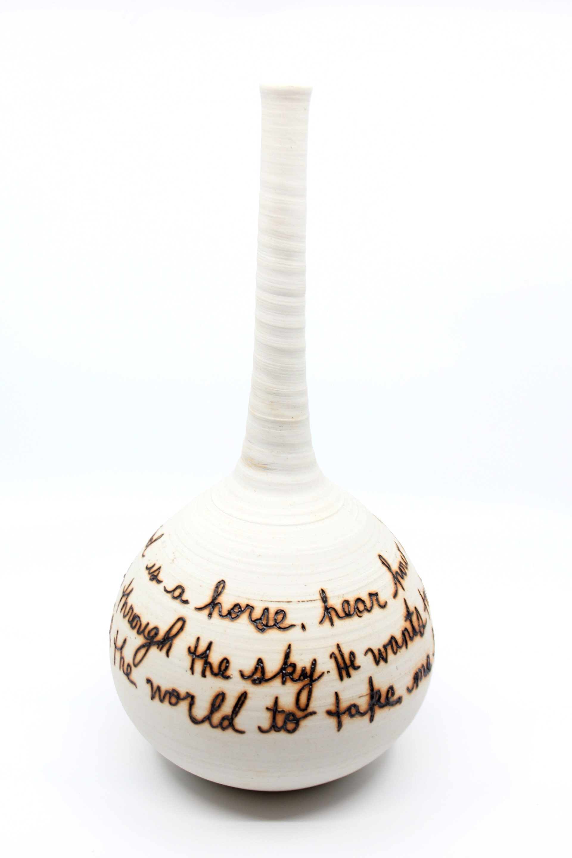 Longneck Writing Vase by Heather Bradley
