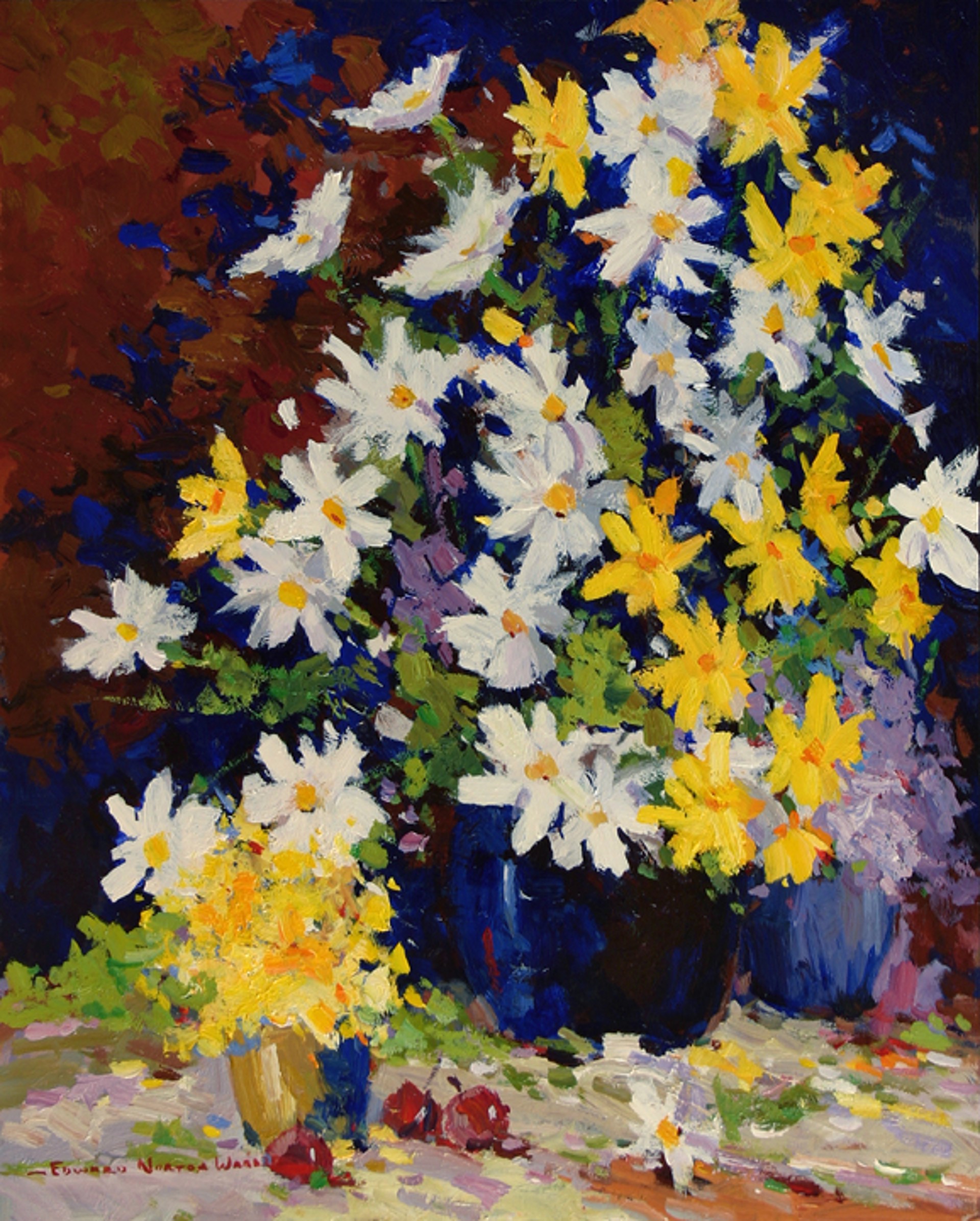 White & Yellow Daisies by Edward Norton Ward