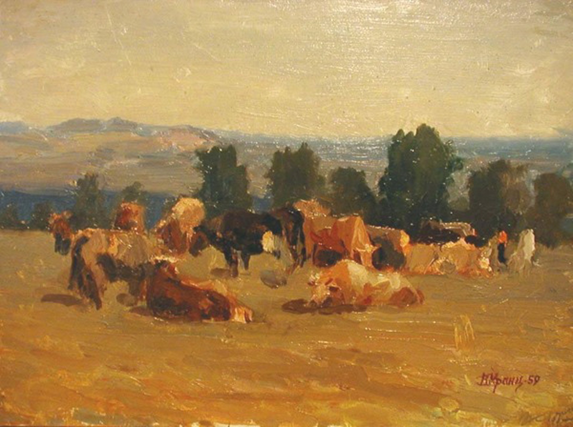 Grazing Cows by Vladimir Krantz