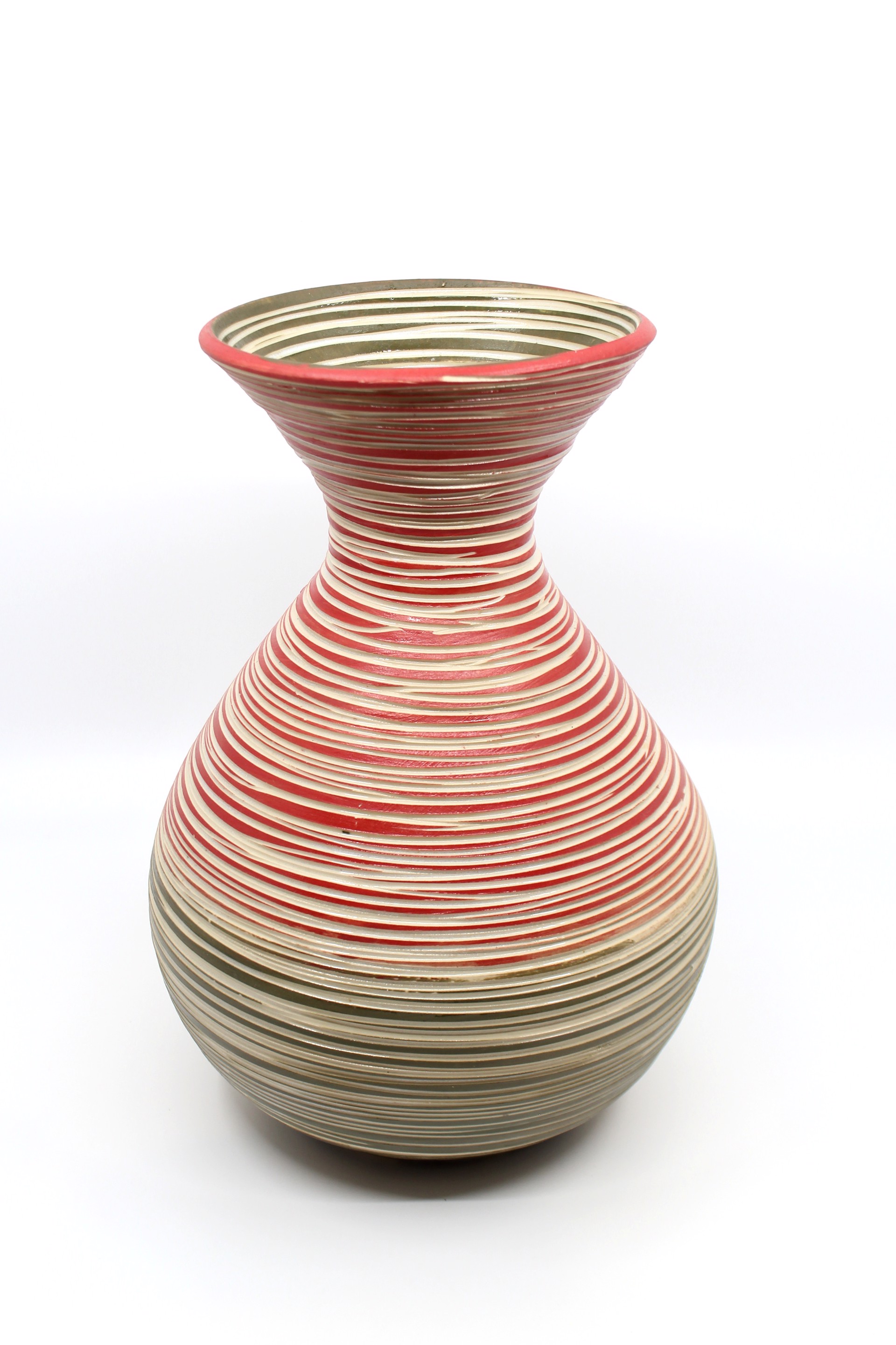 Red Green Vase by Heather Bradley