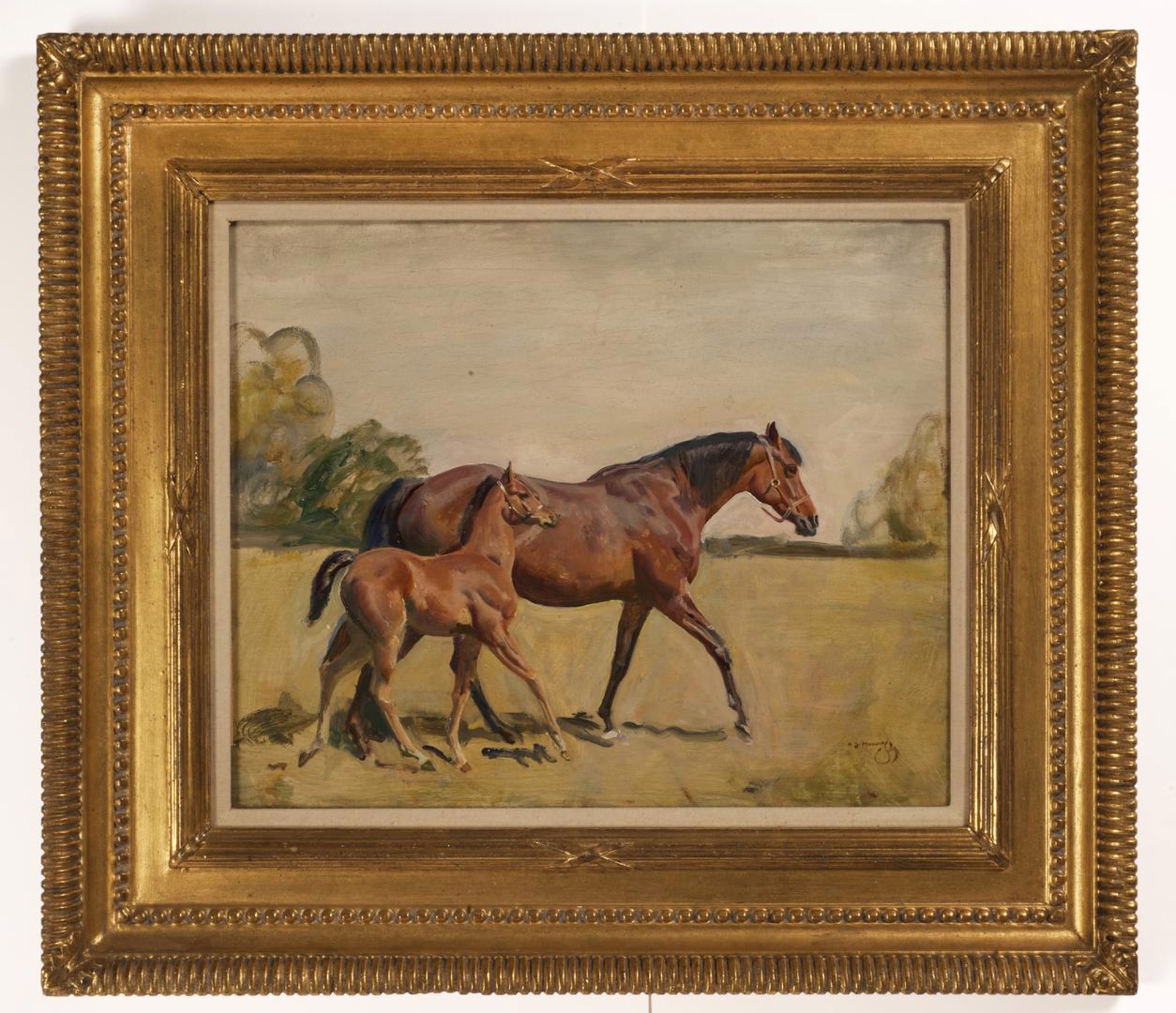 Broodmare & Foal by Sir Alfred J. Munnings