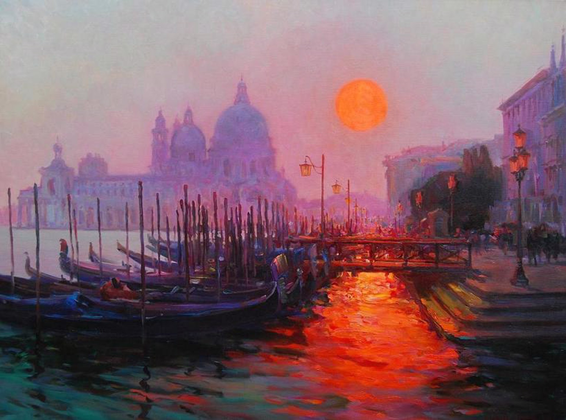 Setting Sun, Venice by Evgeny & Lydia Baranov