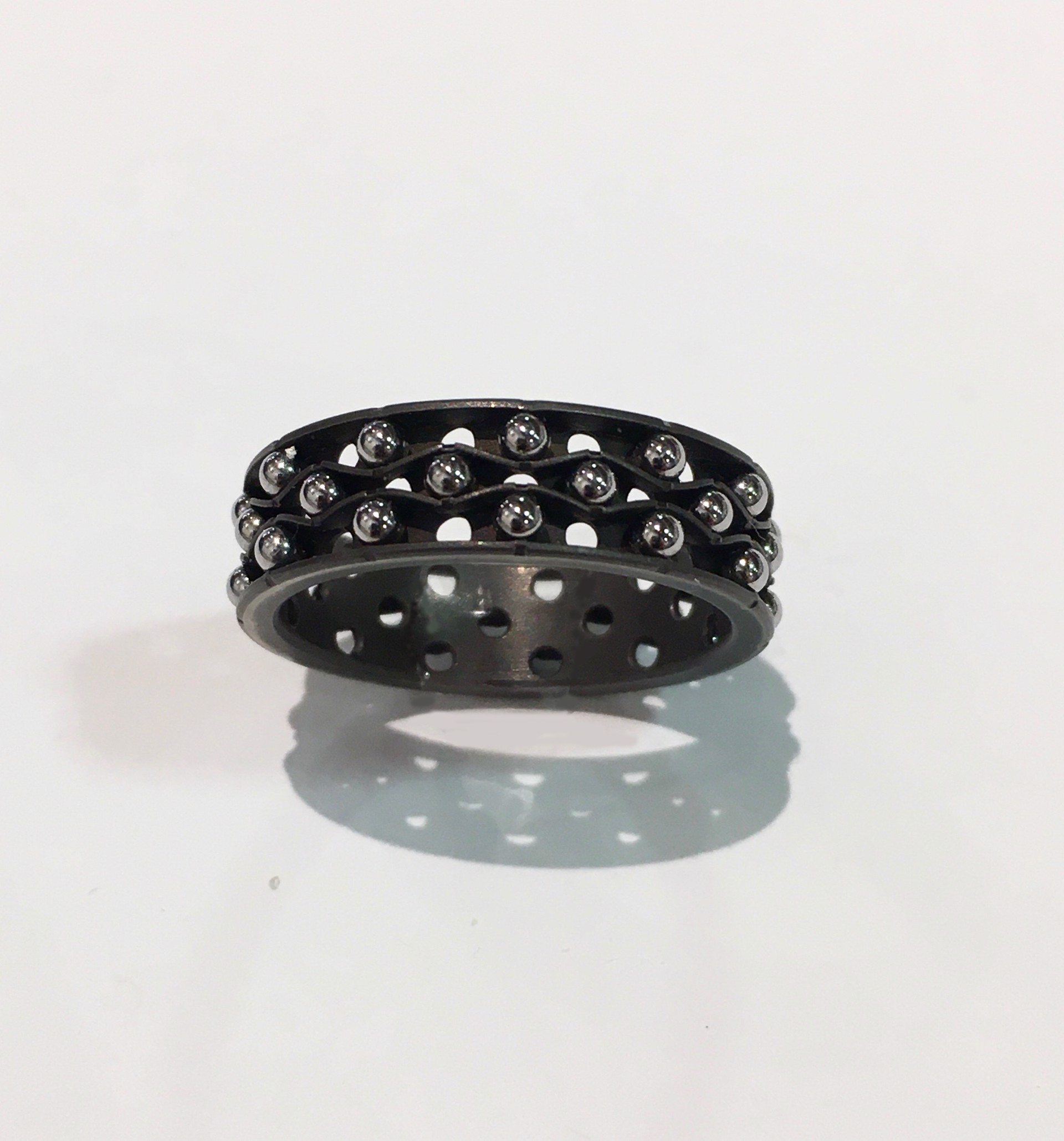 Titanium Band with Stainless Steel Balls by WES & GOLD