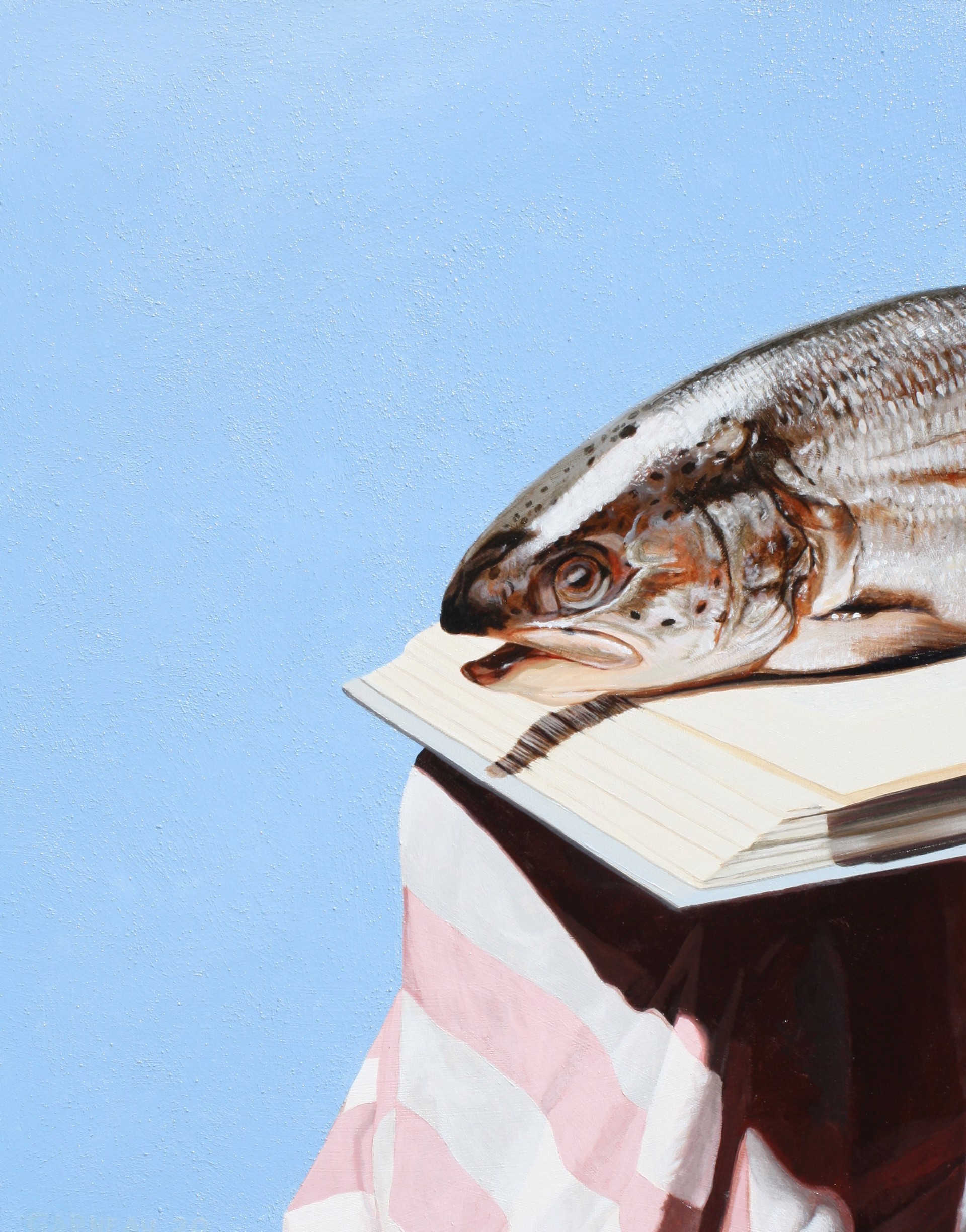 Non-Metaphorical Still Life (with Trout Head) by David Garneau
