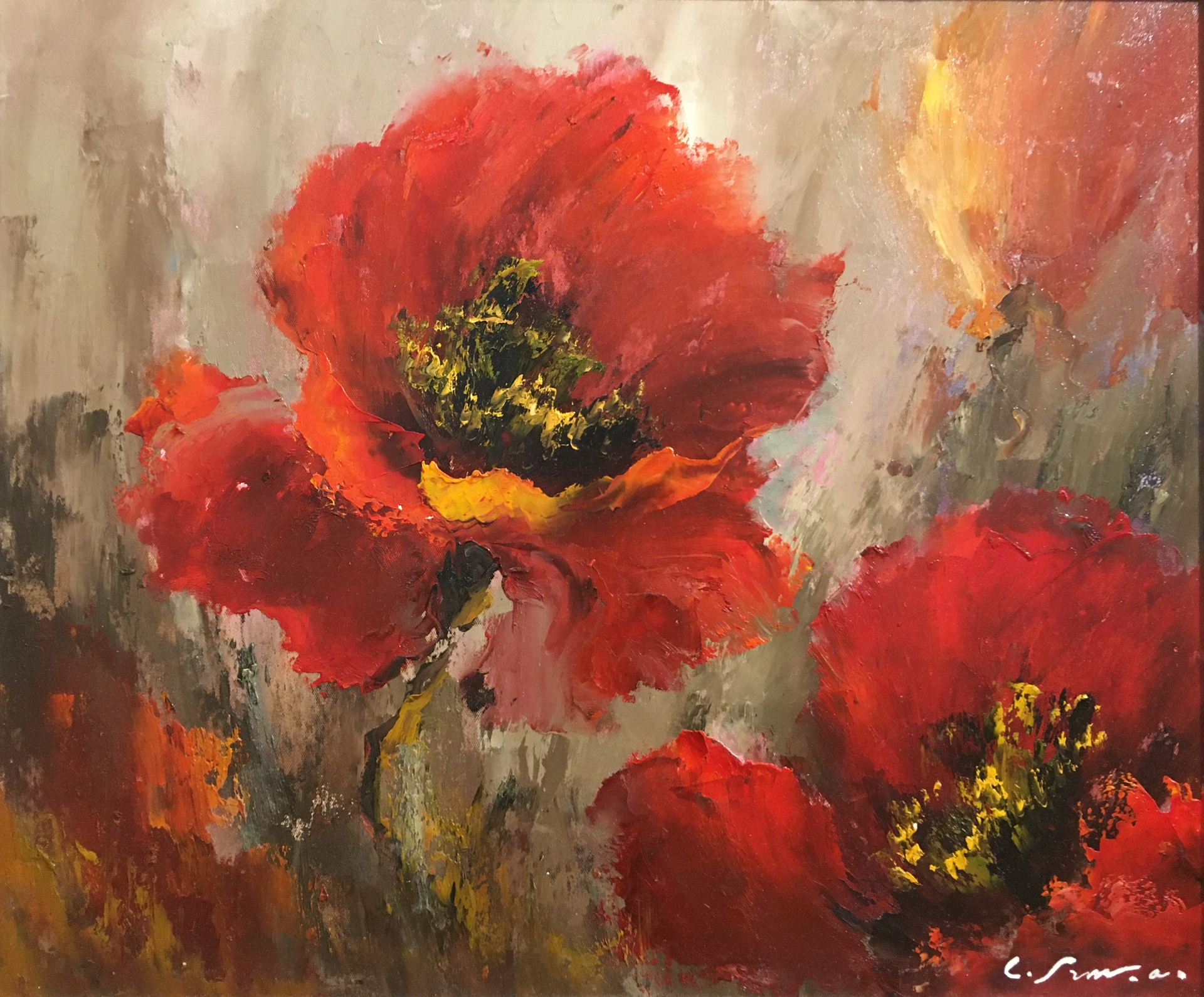 Red Poppies by Angela