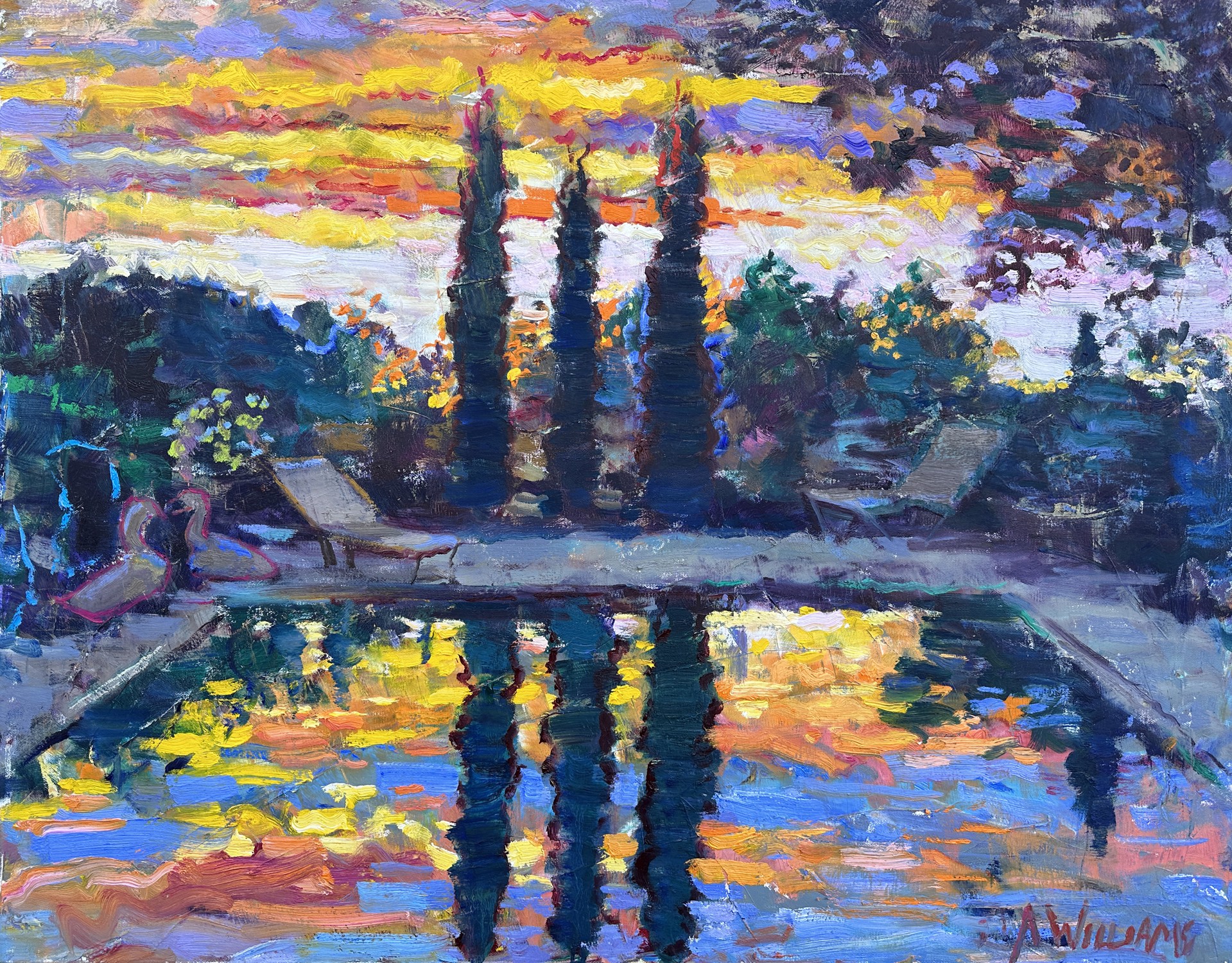 "Lauris Sunset" Original oil painting by Alice Williams.