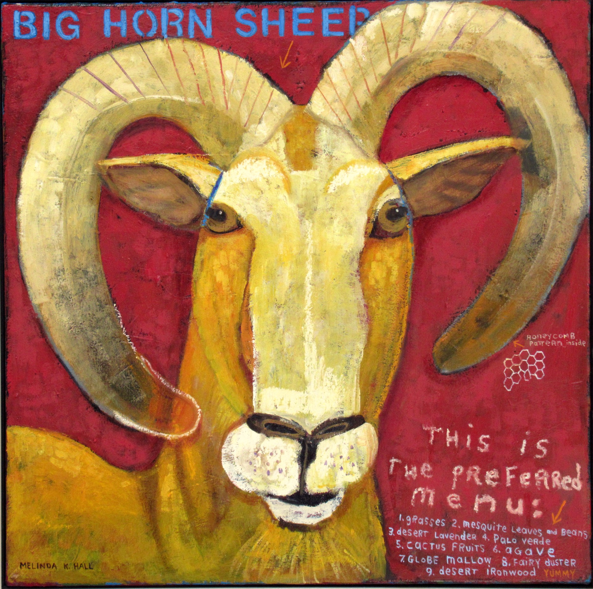 Big Horn Sheep with Preferred Menu by Melinda K. Hall