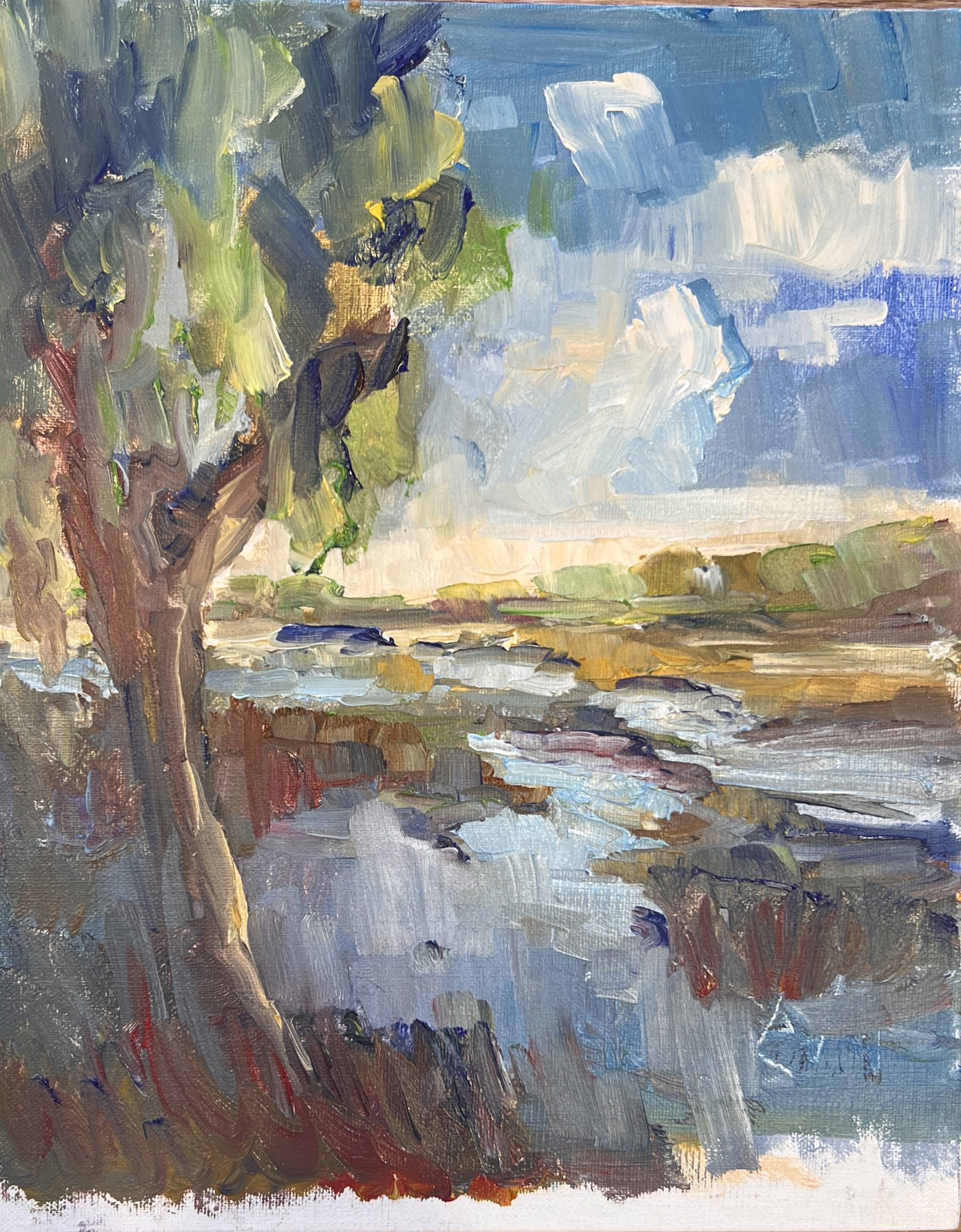 "River View" original oil painting by Karen Hewitt Hagan