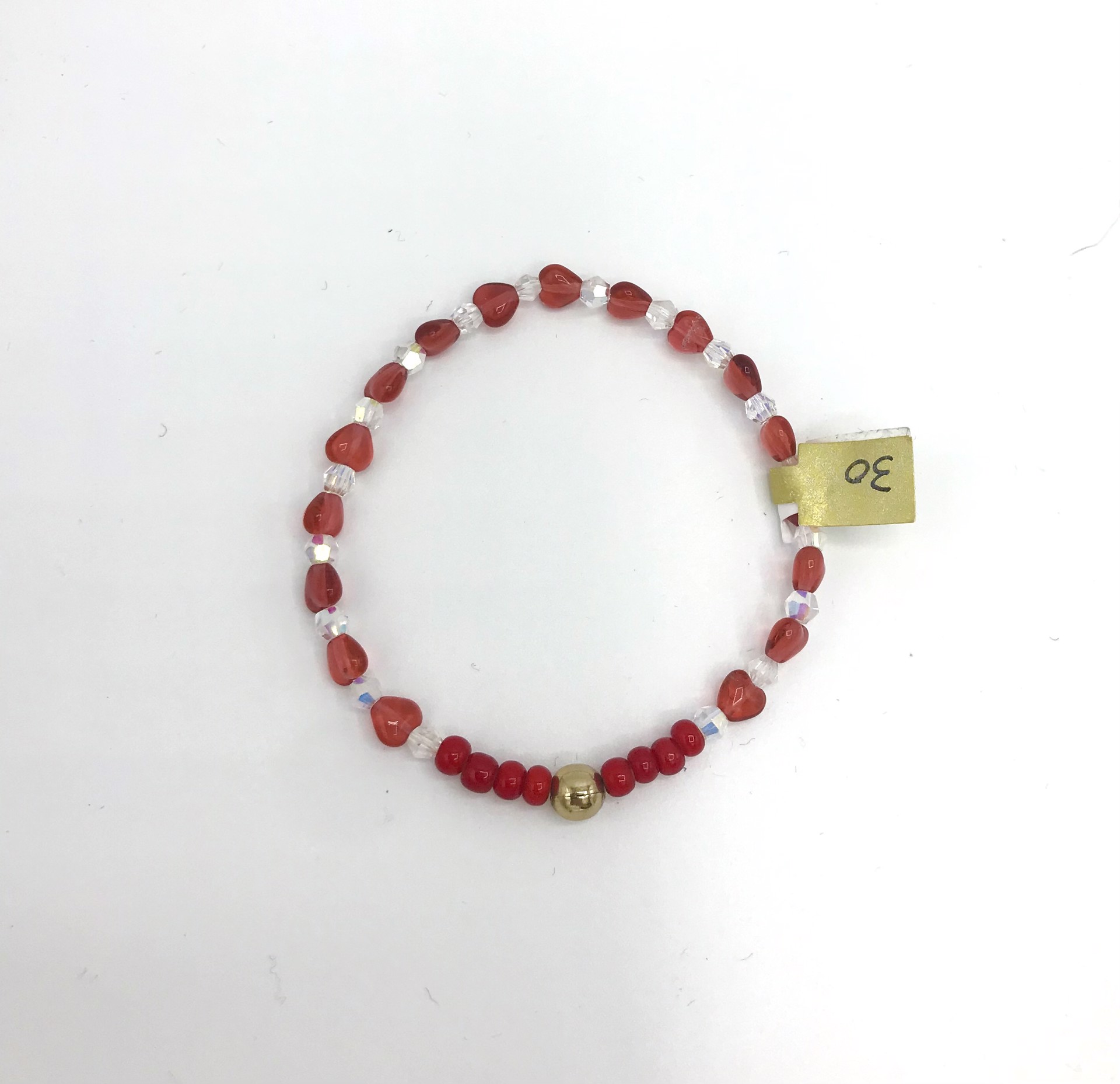 Baby Red Hearts Bracelet by Emelie Hebert